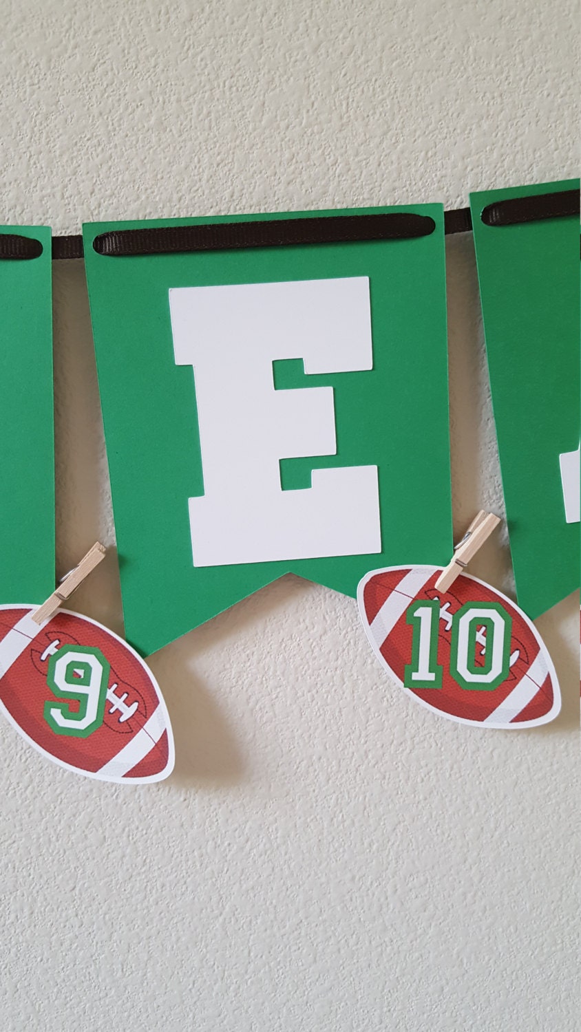 Football Banner, Football First Birthday, Football Photo Banner, First Year Photo Banner, First Birthday, Football Birthday, My Rookie Year