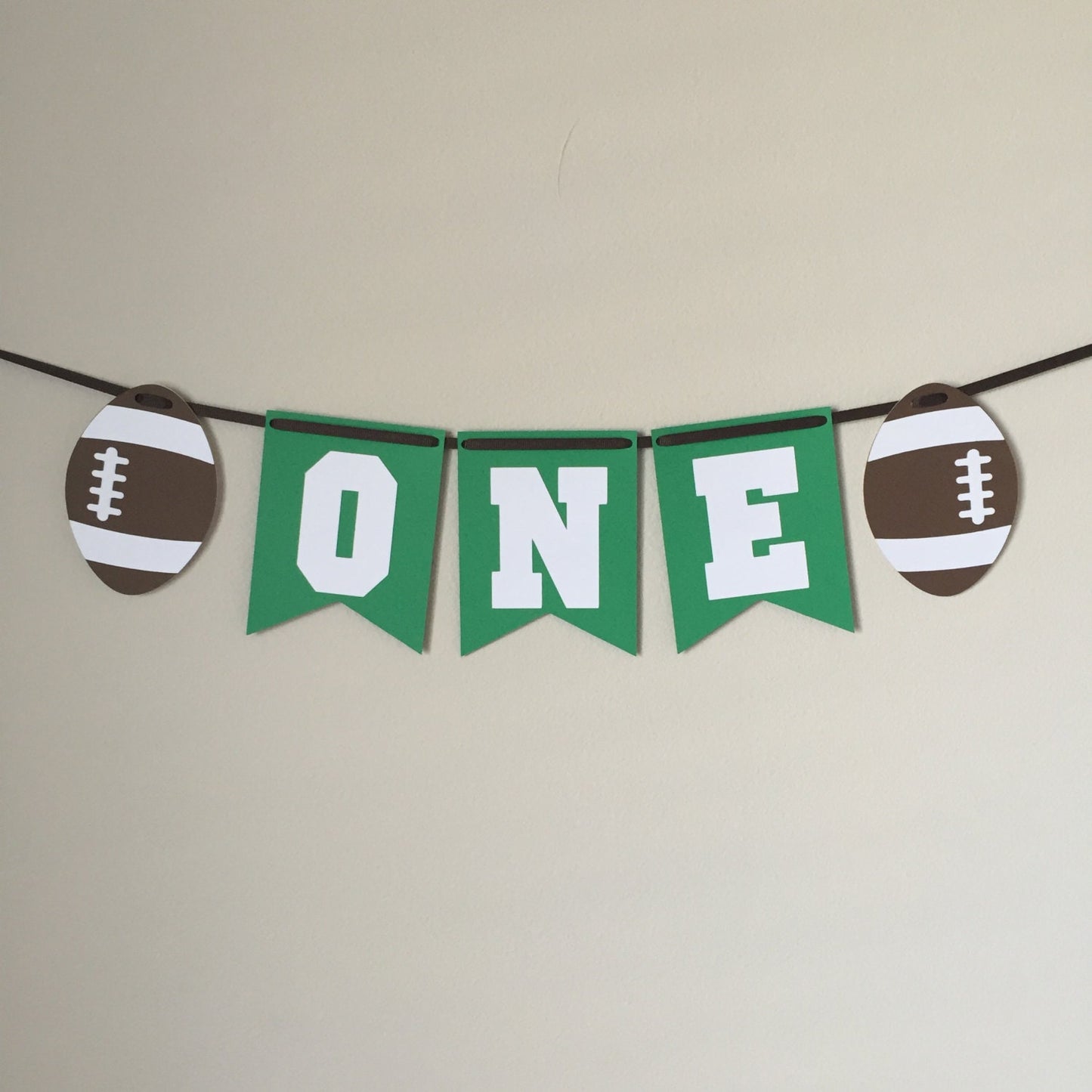 Highchair Banner, Football One Banner, Football highchair banner, Football first birthday, ONE banner, one, football