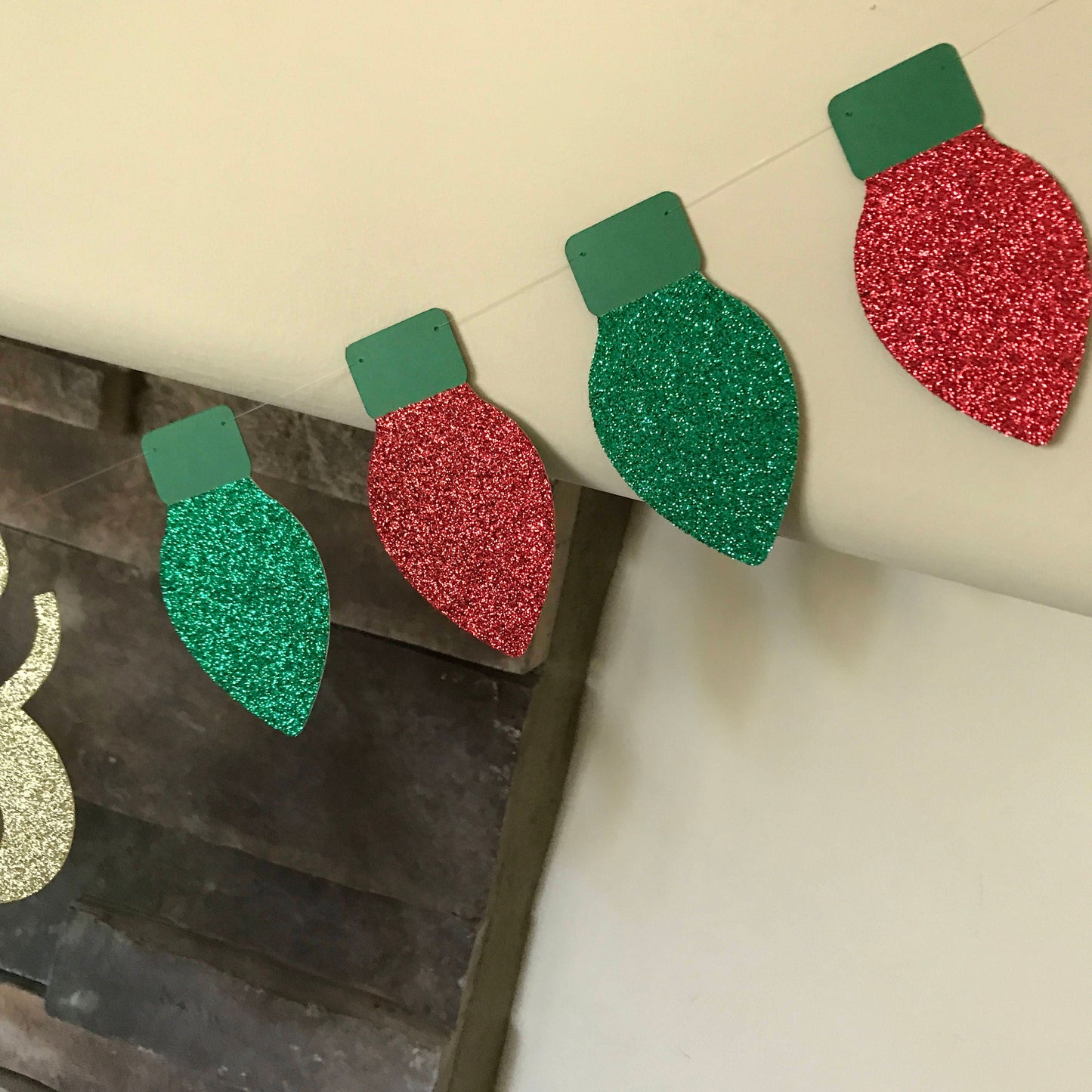 Happy Holidays Banner, Christmas Lights Banner, Glitter Banner, Merry Christmas Banner, Mantel Banner, Happy Holidays, Holiday Party Banner