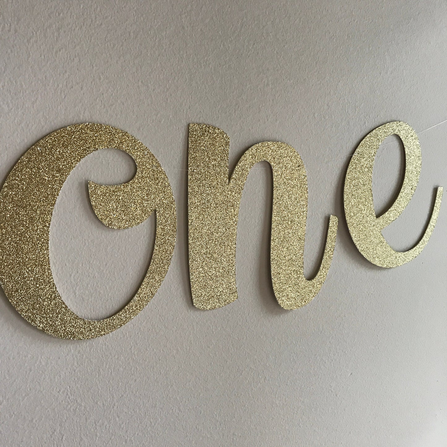 ONE gold glitter high chair banner / high chair banner / gold glitter decorations/ 1st birthday / one banner / ONE / first birthday banner