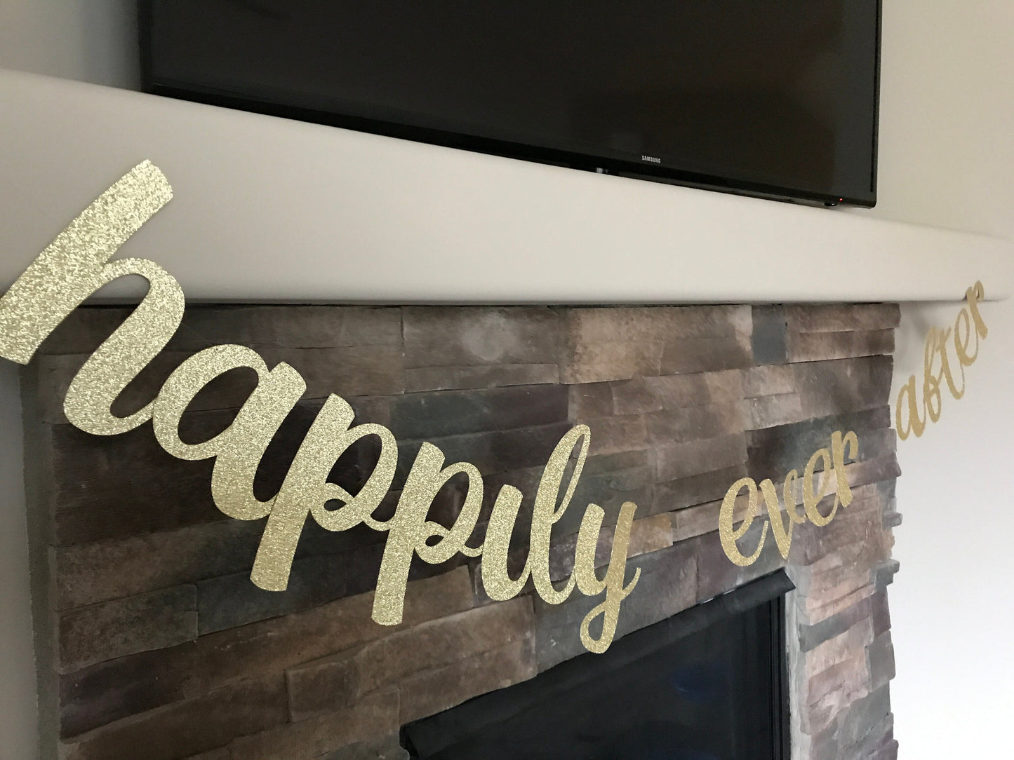 Happily ever after banner / wedding banner / happily ever after / princess birthday party / princess party / bridal shower banner