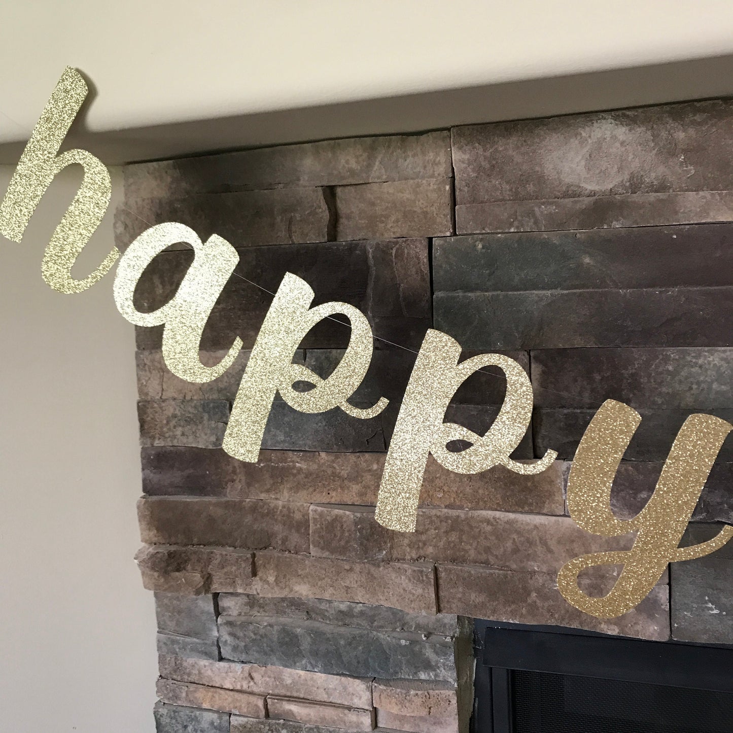 ONE gold glitter high chair banner / high chair banner / gold glitter decorations/ 1st birthday / one banner / ONE / first birthday banner