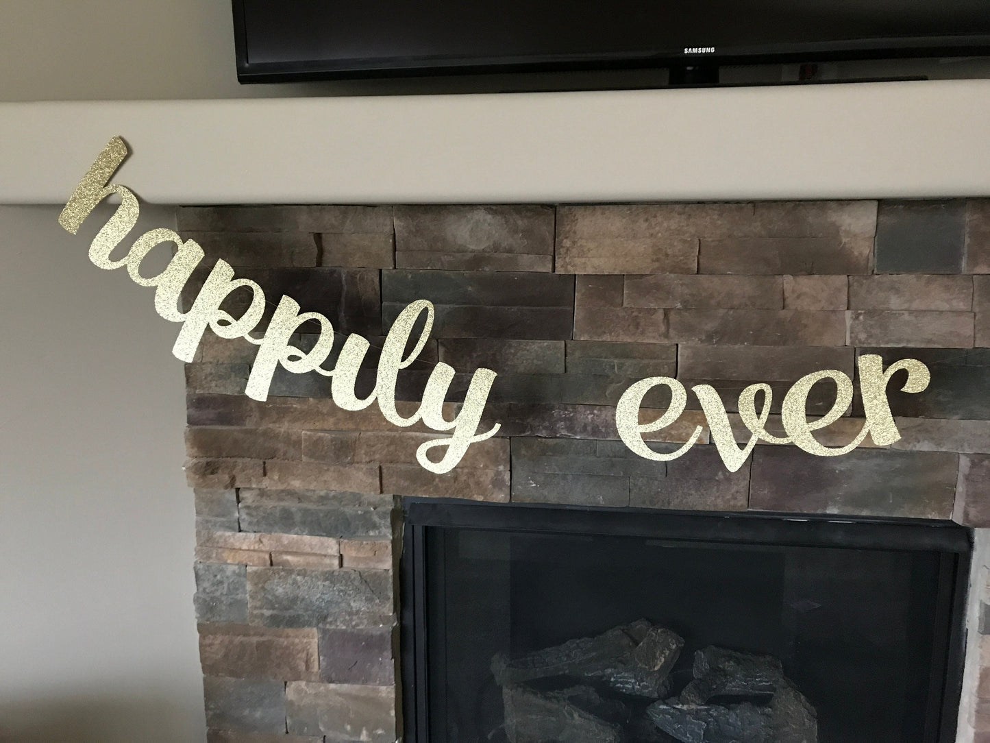 Happily ever after banner / wedding banner / happily ever after / princess birthday party / princess party / bridal shower banner