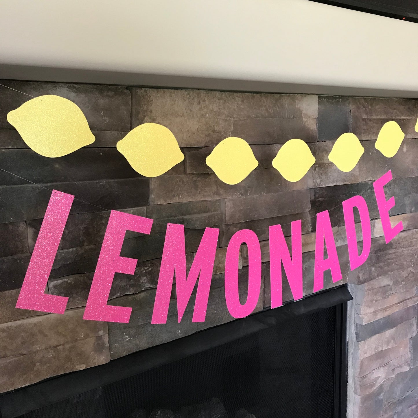 Lemonade banner / lemon garland / lemonade stand / lemonade birthday / lemonade stand banner / lemonade sign / lemonade glitter banner