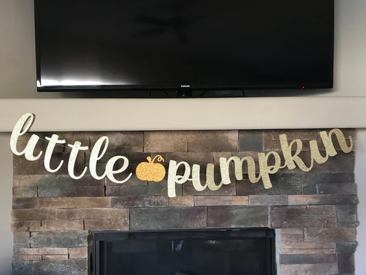 Little pumpkin baby shower banner / little pumpkin birthday banner / little pumpkin baby shower / little pumpkin / fall baby shower