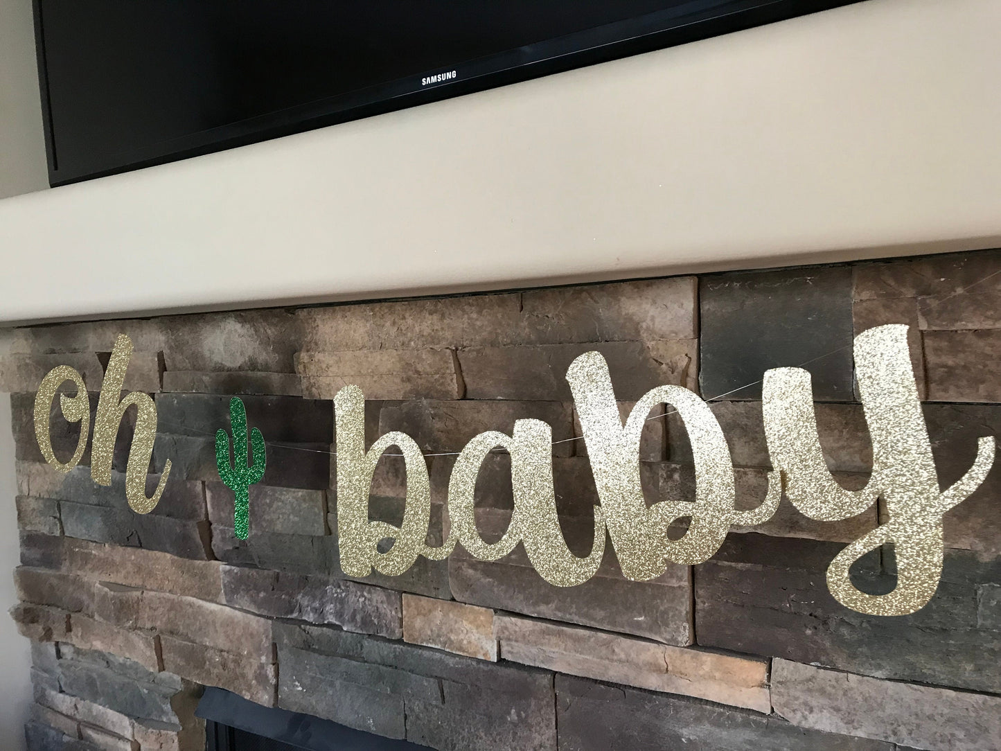 Oh baby banner / oh baby cactus banner / fiesta baby shower / cactus banner / oh baby / baby shower banner / Fiesta / baby shower decor