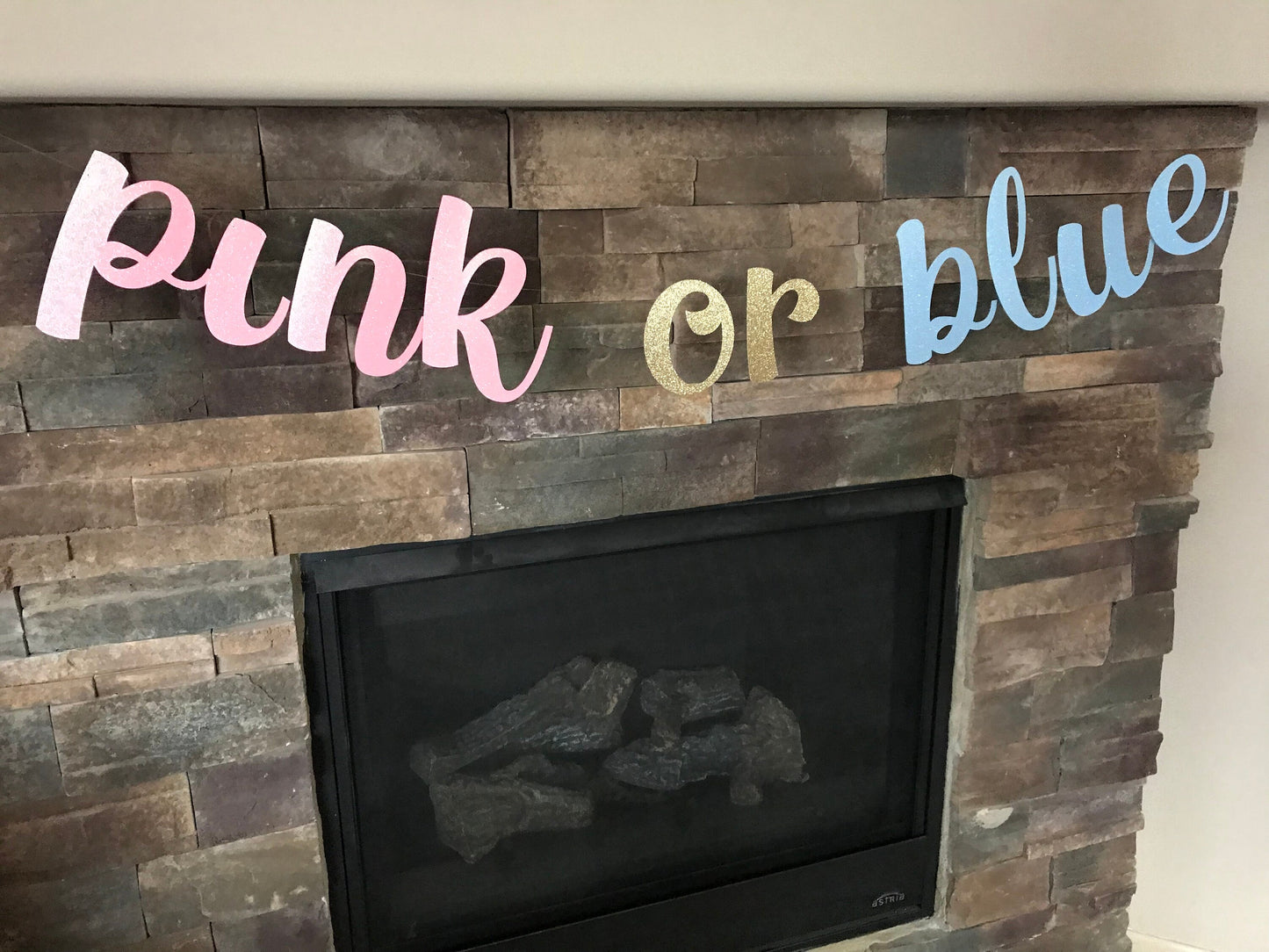 Pink or blue banner / gender reveal banner / he or she banner / boy or girl banner / gender reveal decorations / pink or blue gender reveal