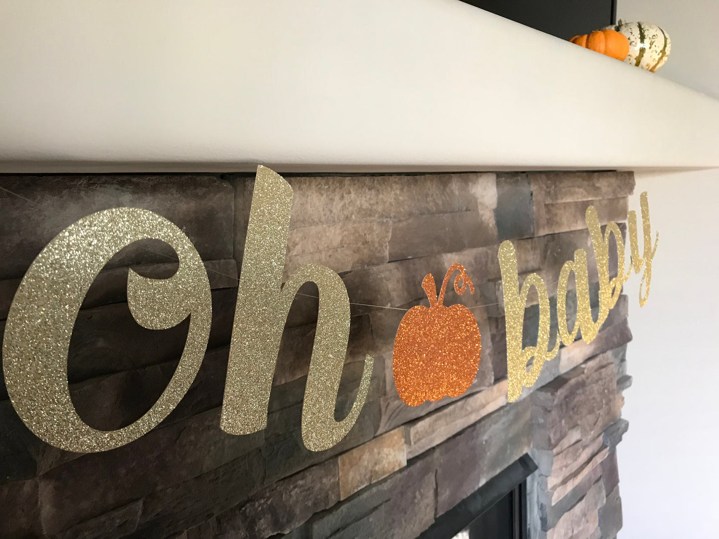 Oh baby banner / oh baby pumpkin banner / lil pumpkin / little pumpkin banner / fall baby shower / little pumpkin baby shower / baby shower