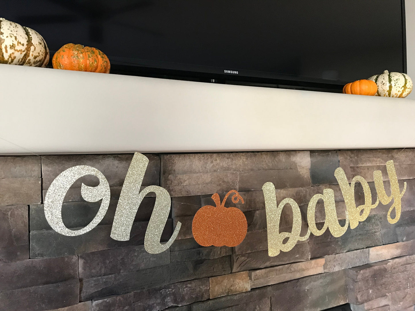 Oh baby banner / oh baby pumpkin banner / lil pumpkin / little pumpkin banner / fall baby shower / little pumpkin baby shower / baby shower