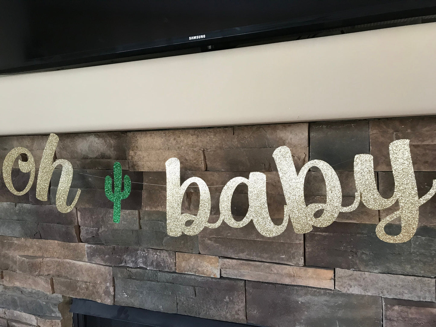 Oh baby banner / oh baby cactus banner / fiesta baby shower / cactus banner / oh baby / baby shower banner / Fiesta / baby shower decor