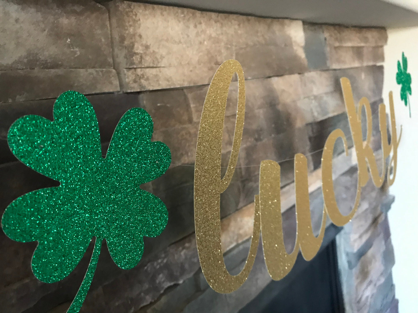 Lucky banner / St Patrick’s Day Banner / St Patrick’s decorations / luck of the Irish / shamrock banner / Irish af banner / Irish banner