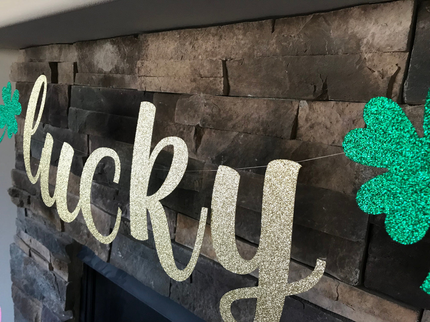 Lucky banner / St Patrick’s Day Banner / St Patrick’s decorations / luck of the Irish / shamrock banner / Irish af banner / Irish banner