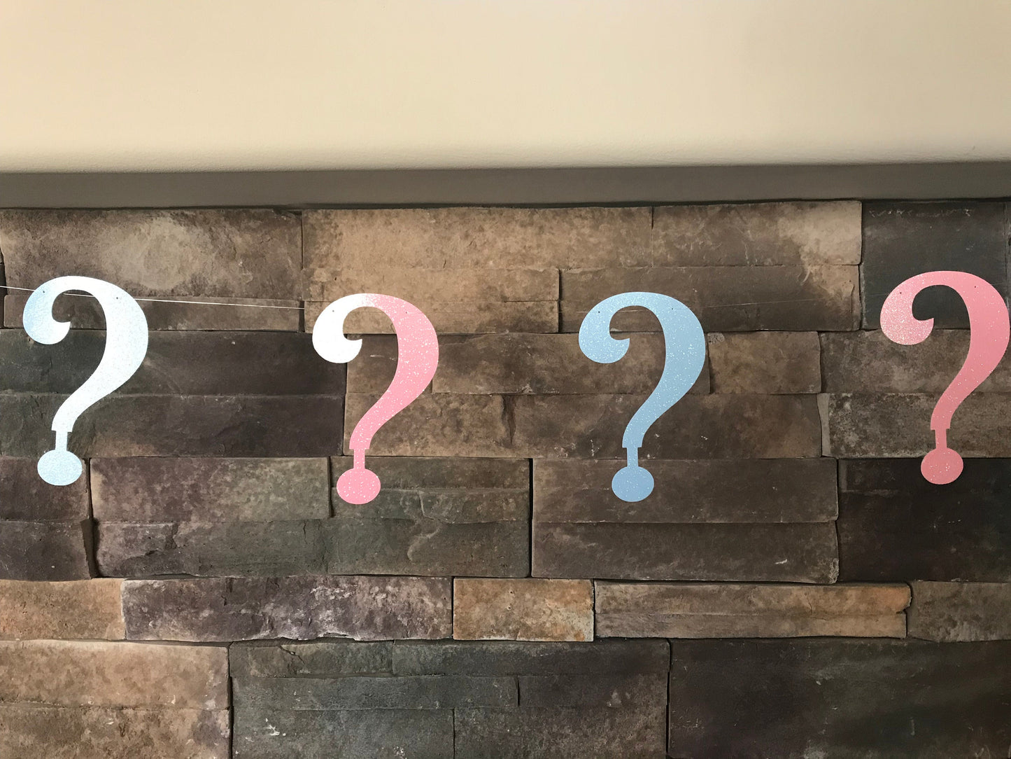 Gender reveal question mark banner / gender reveal banner / gender reveal decorations / gender reveal party / he or she / boy or girl / ????