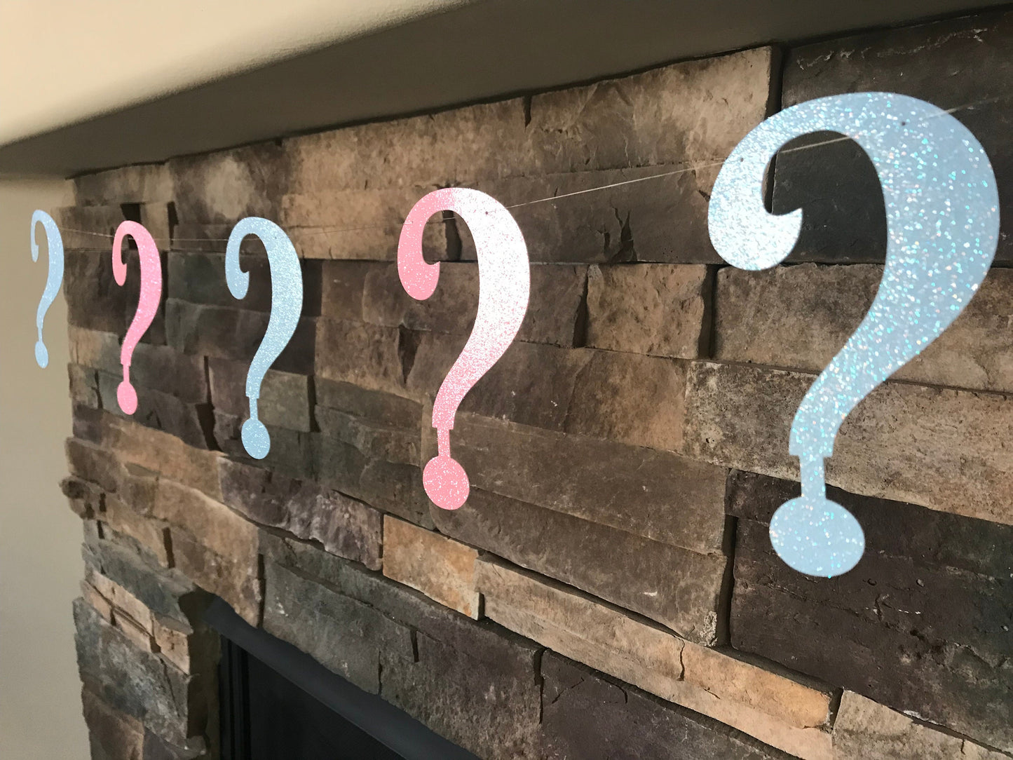 Gender reveal question mark banner / gender reveal banner / gender reveal decorations / gender reveal party / he or she / boy or girl / ????