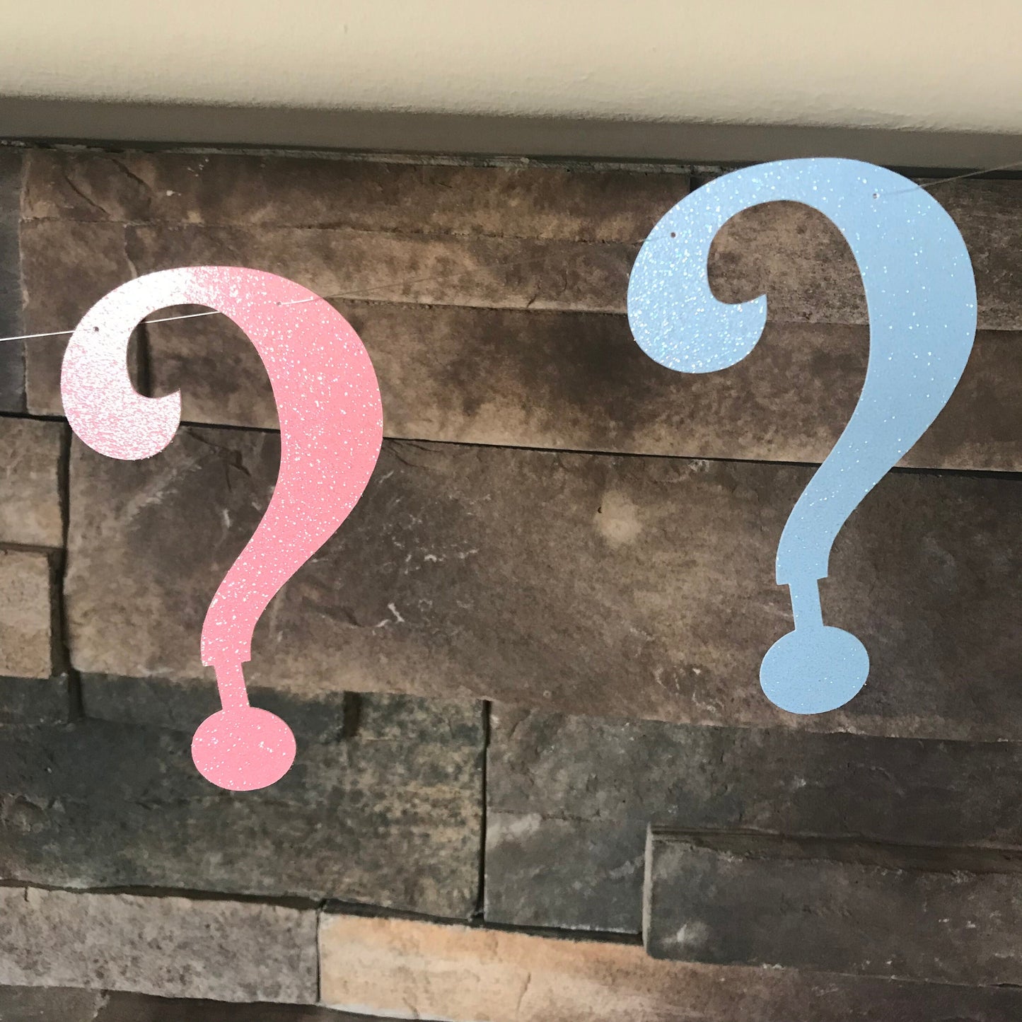 Gender reveal question mark banner / gender reveal banner / gender reveal decorations / gender reveal party / he or she / boy or girl / ????