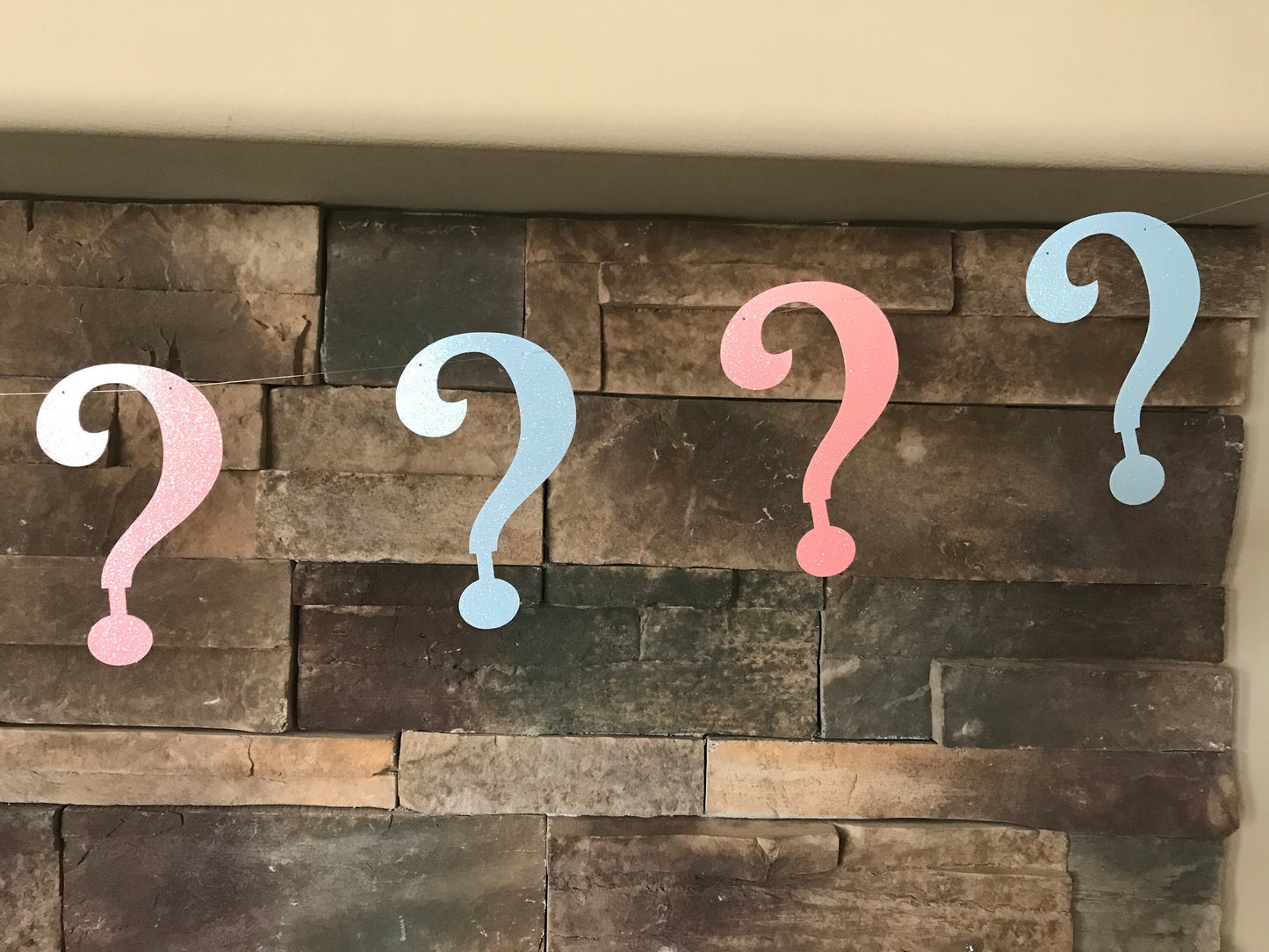 Gender reveal question mark banner / gender reveal banner / gender reveal decorations / gender reveal party / he or she / boy or girl / ????