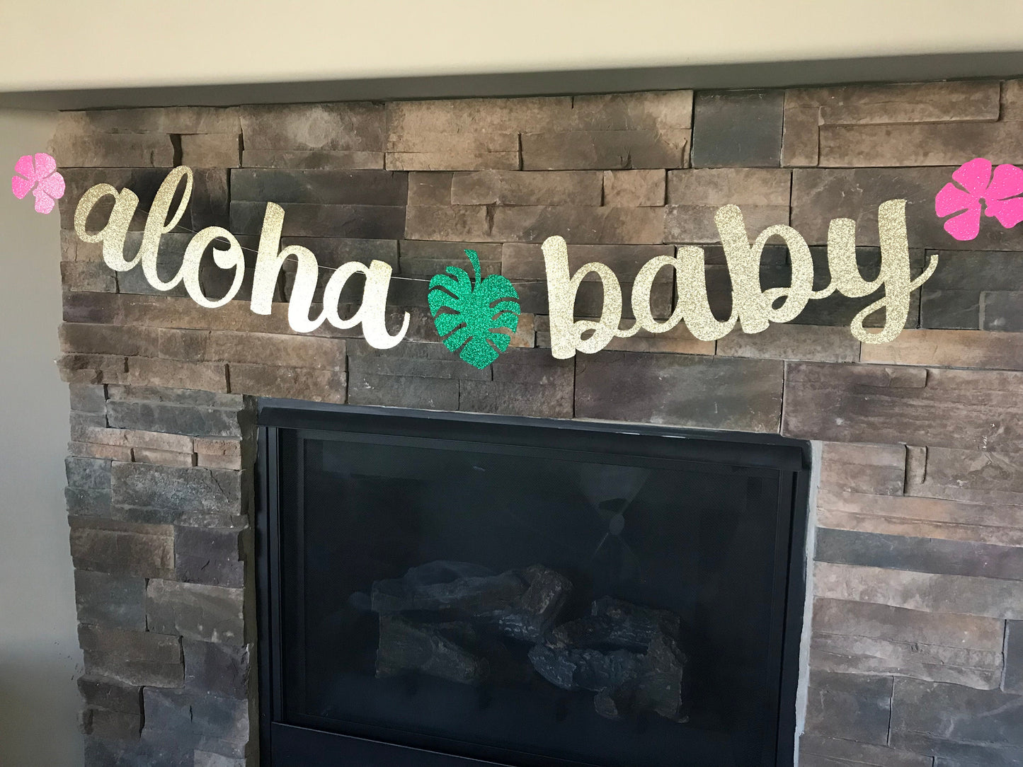 Aloha baby shower banner / aloha baby banner / baby shower banner / aloha banner / tropical baby shower / Hawaiian baby shower / aloha theme