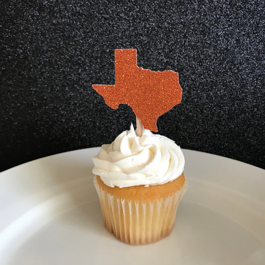 Texas cupcake toppers / Texas football / graduation party decorations / 2019 graduation / graduation cupcake toppers / Texas bound