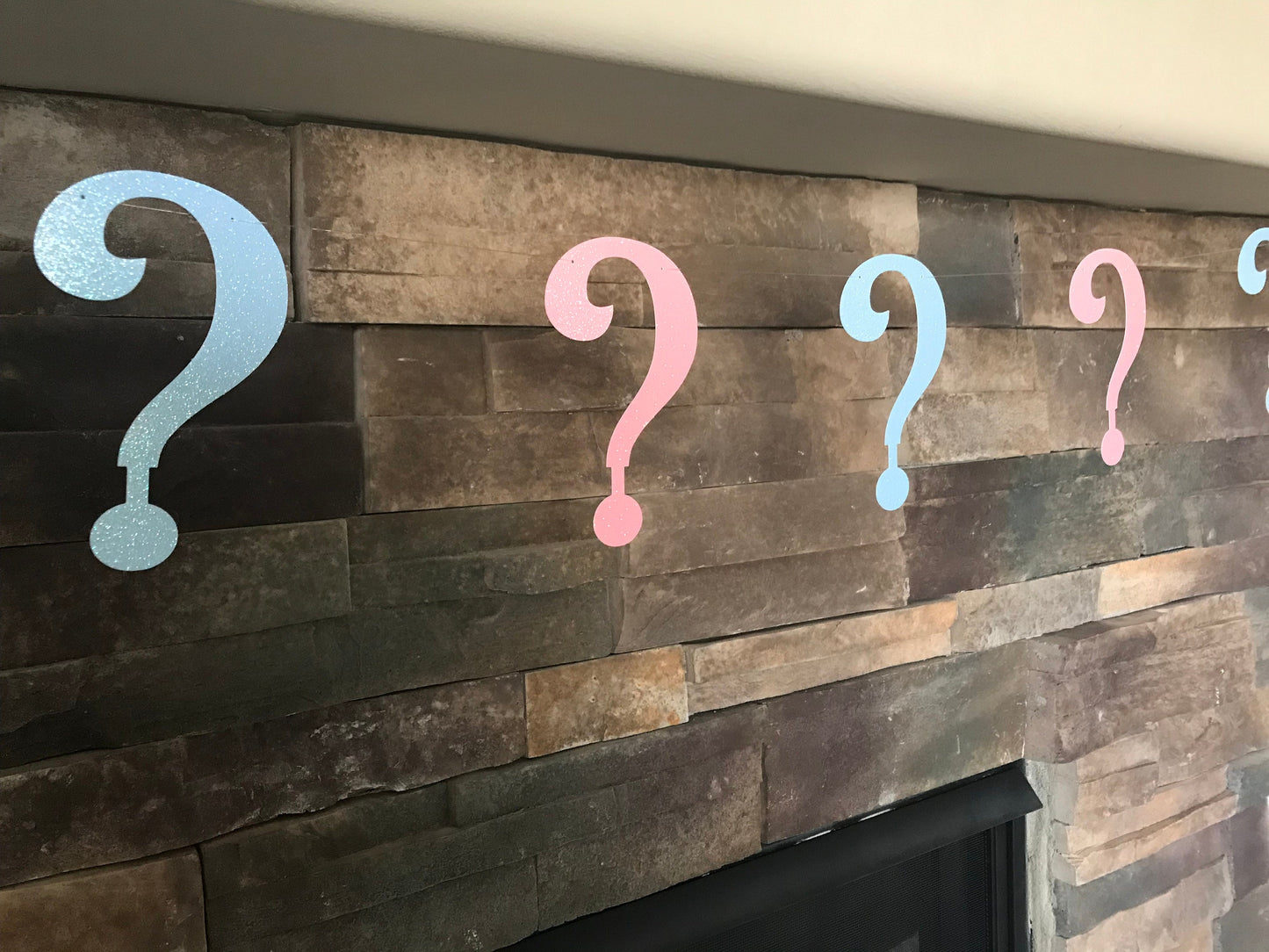 Gender reveal question mark banner / gender reveal banner / gender reveal decorations / gender reveal party / he or she / boy or girl / ????