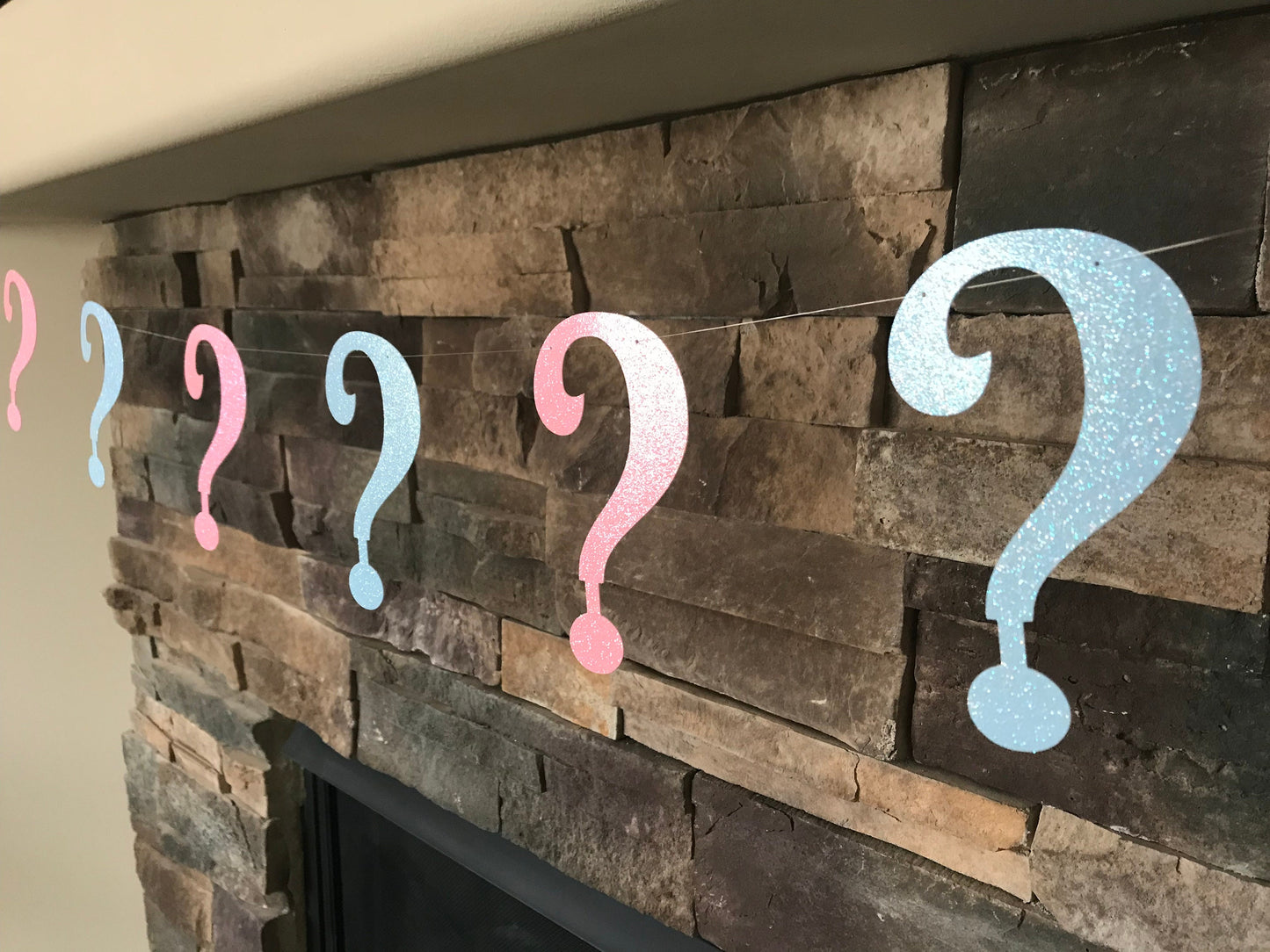 Gender reveal question mark banner / gender reveal banner / gender reveal decorations / gender reveal party / he or she / boy or girl / ????