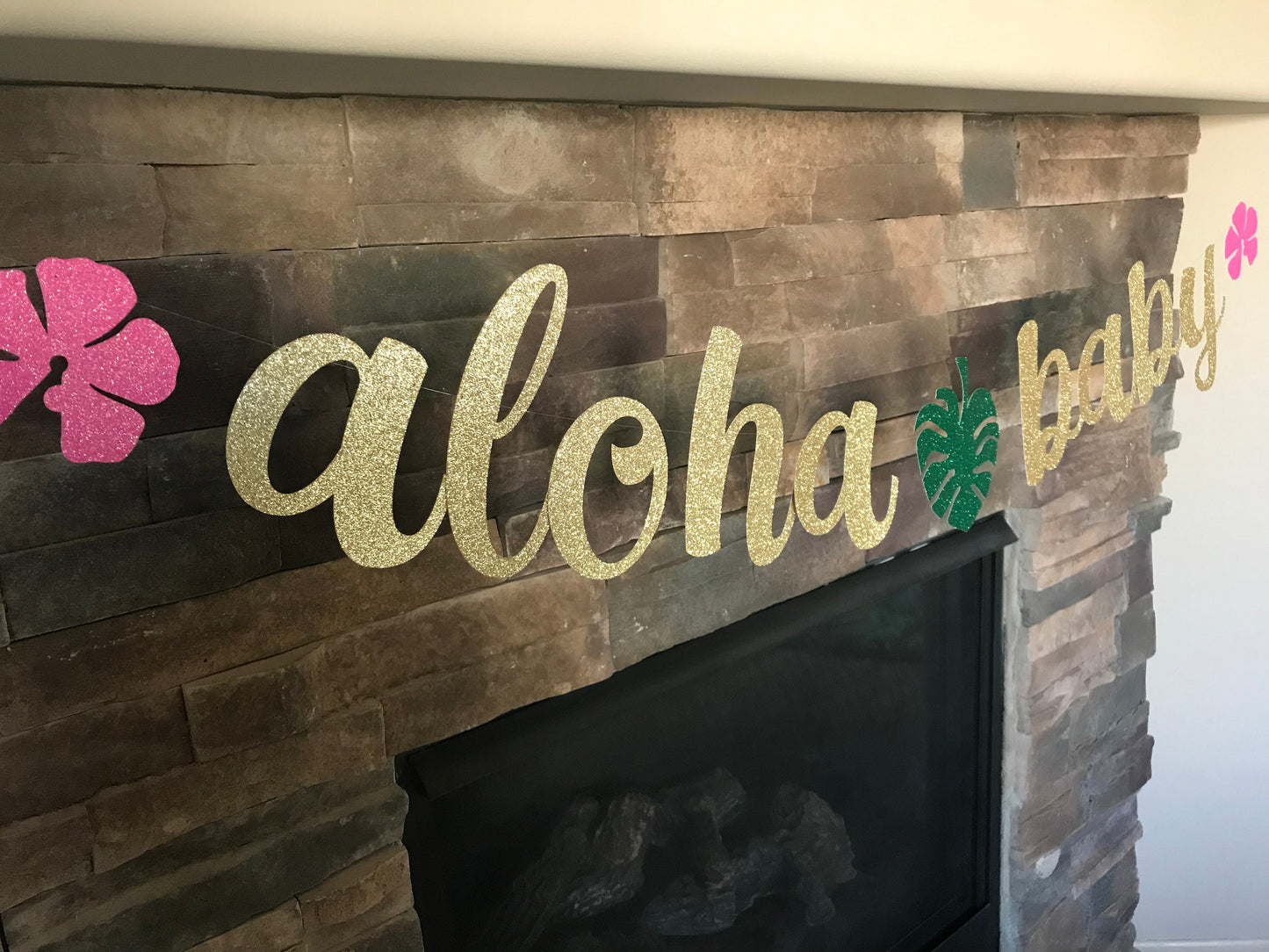 Aloha baby shower banner / aloha baby banner / baby shower banner / aloha banner / tropical baby shower / Hawaiian baby shower / aloha theme