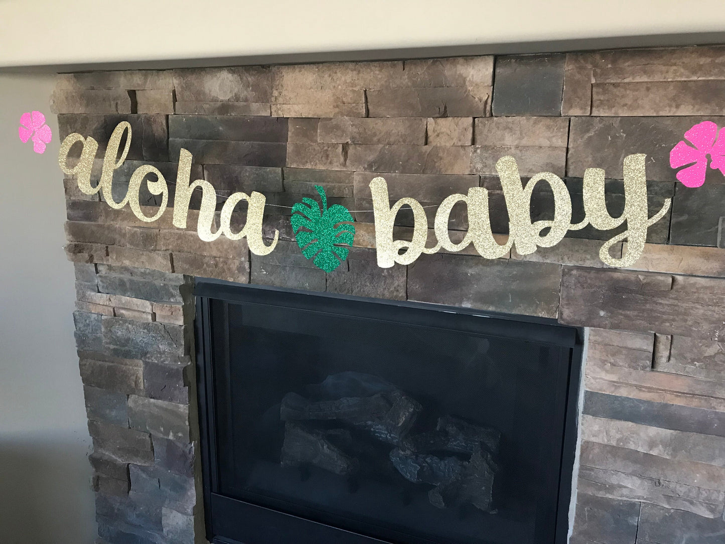 Aloha baby shower banner / aloha baby banner / baby shower banner / aloha banner / tropical baby shower / Hawaiian baby shower / aloha theme