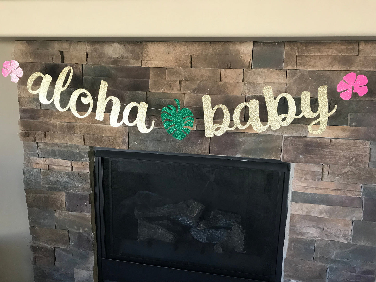 Aloha baby shower banner / aloha baby banner / baby shower banner / aloha banner / tropical baby shower / Hawaiian baby shower / aloha theme