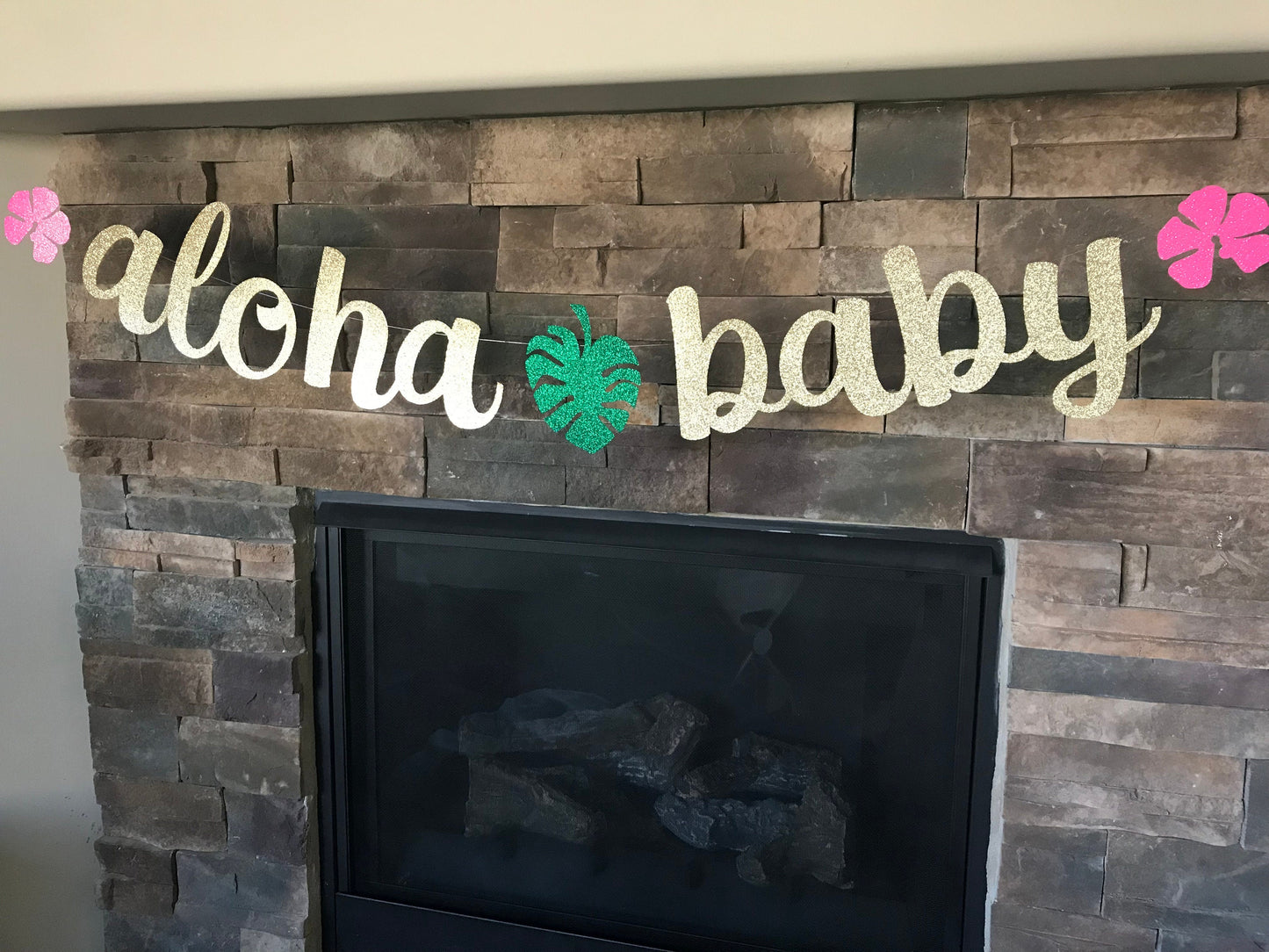 Aloha baby shower banner / aloha baby banner / baby shower banner / aloha banner / tropical baby shower / Hawaiian baby shower / aloha theme