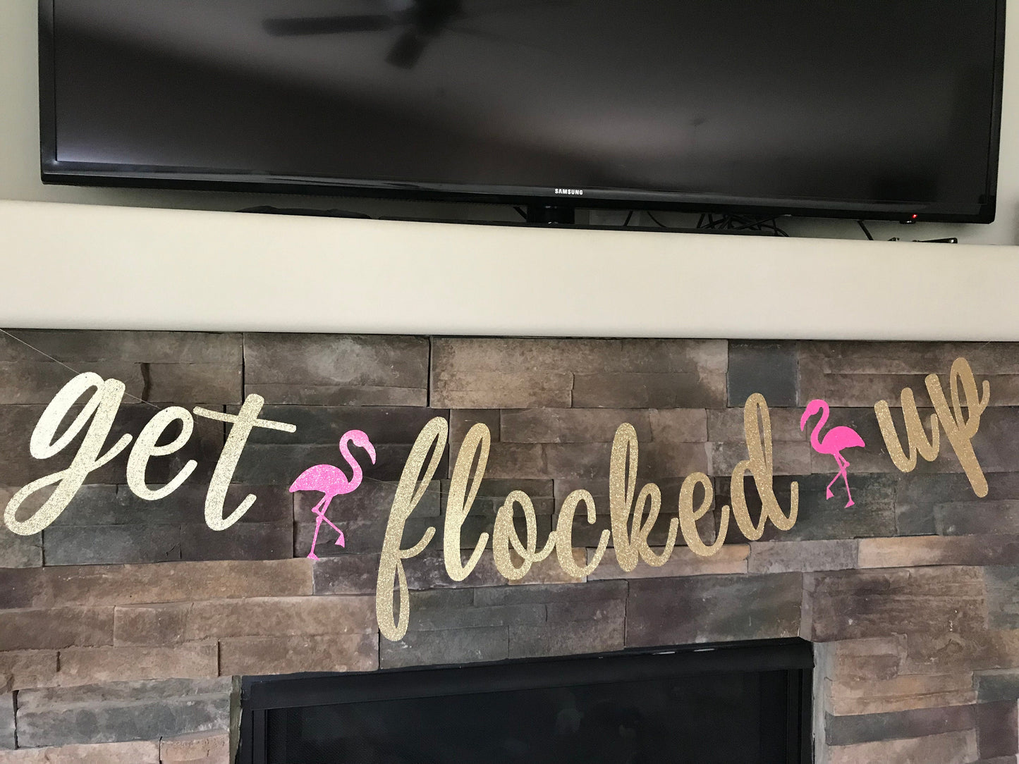 get flocked up banner, Miami bachelorette, get flocked up, flamingo bachelorette banner, bachelorette decorations, Miami bachelorette banner