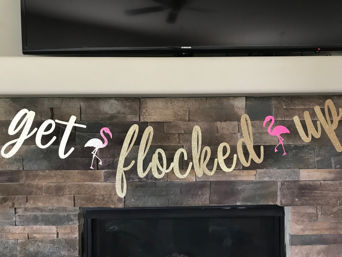 get flocked up banner, Miami bachelorette, get flocked up, flamingo bachelorette banner, bachelorette decorations, Miami bachelorette banner