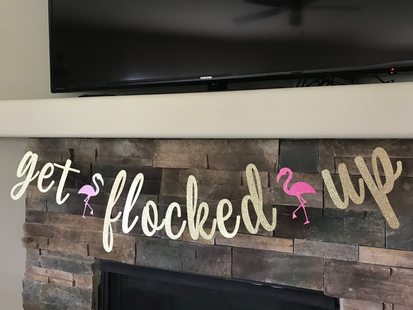 get flocked up banner, Miami bachelorette, get flocked up, flamingo bachelorette banner, bachelorette decorations, Miami bachelorette banner