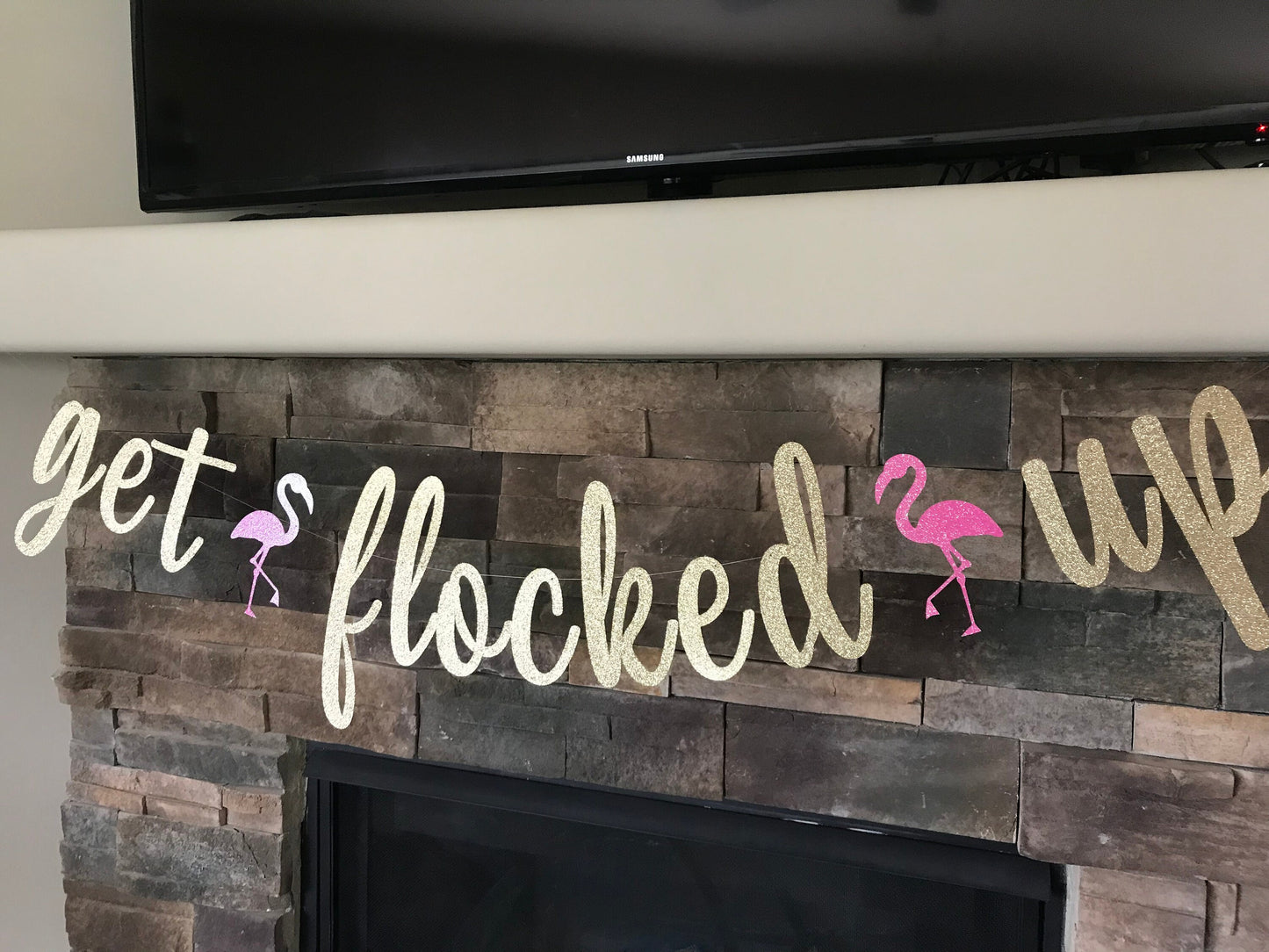 get flocked up banner, Miami bachelorette, get flocked up, flamingo bachelorette banner, bachelorette decorations, Miami bachelorette banner