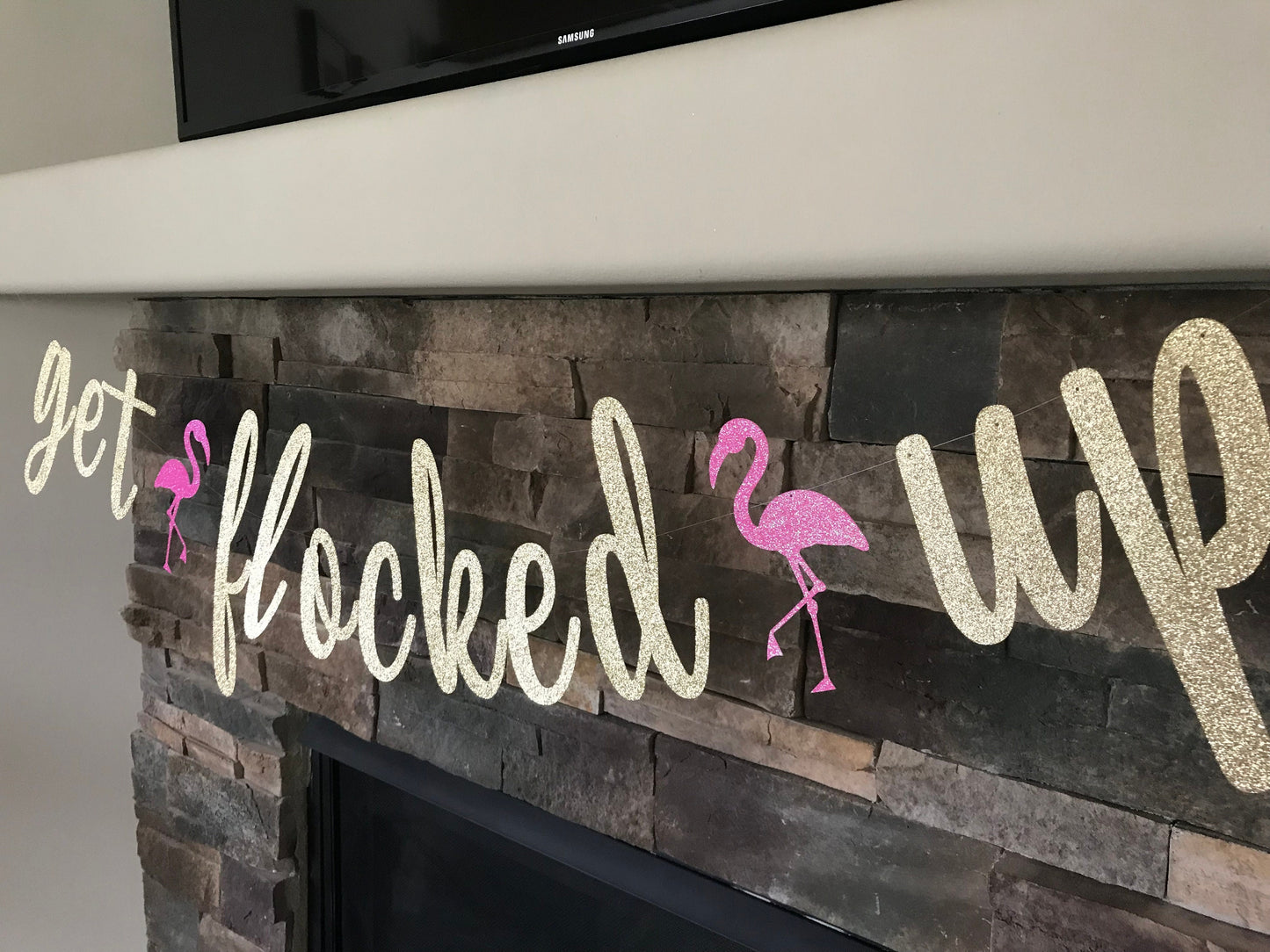 get flocked up banner, Miami bachelorette, get flocked up, flamingo bachelorette banner, bachelorette decorations, Miami bachelorette banner