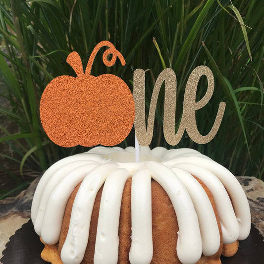 One Pumpkin Cake Topper, Pumpkin Birthday, Halloween Birthday, Pumpkin Party, pumpkin 1st birthday, little pumpkin