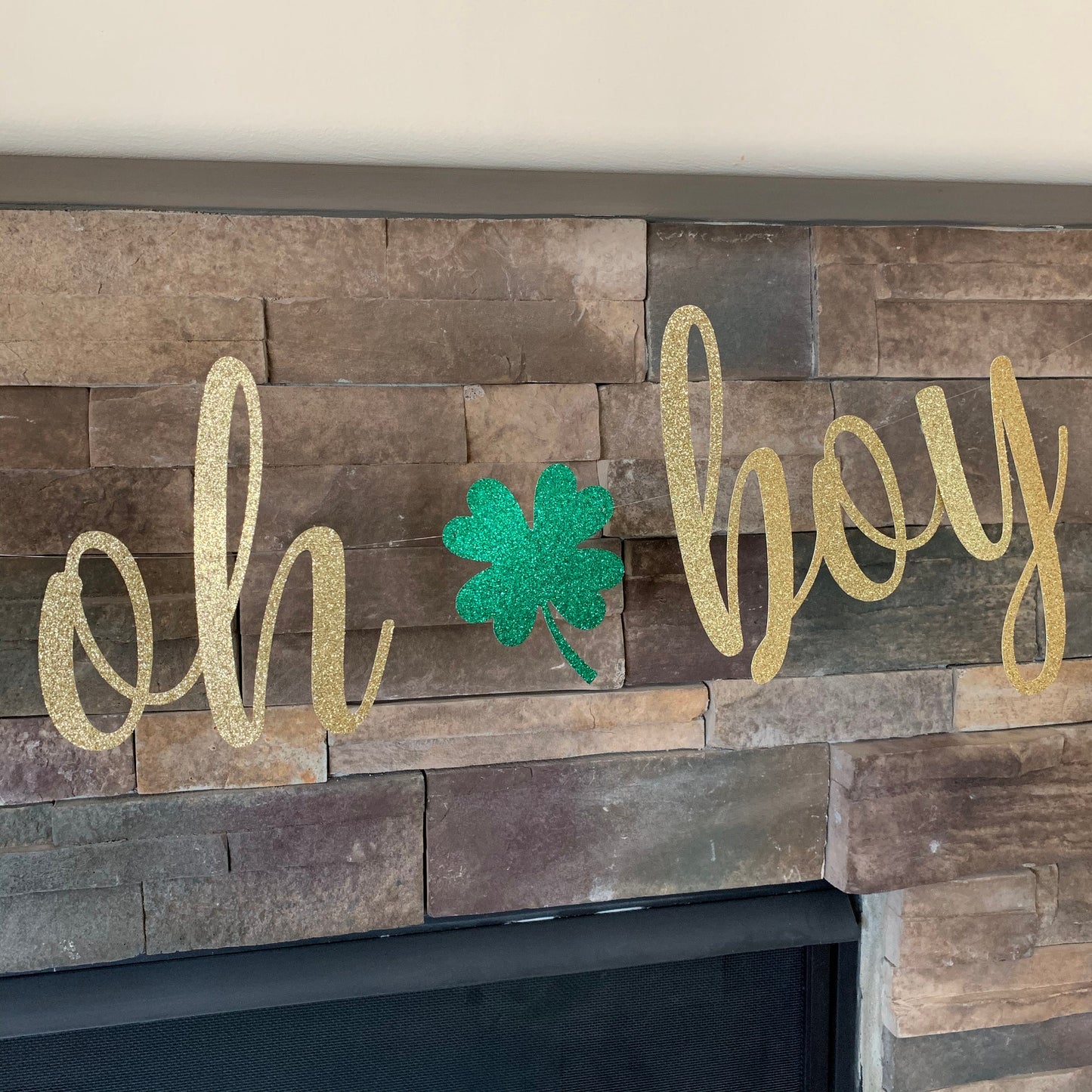 Shamrock Boy oh boy banner / baby shower decorations / boy oh boy baby shower / boy oh boy / oh baby banner / boy baby shower / March shower