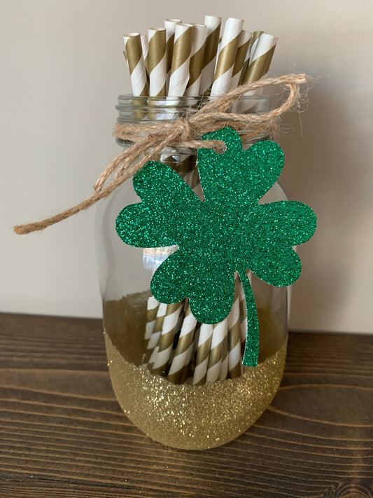 St Patricks day Jar Tags, St Patricks day decorations, Shamrock centerpiece, shamrock jar tags, shamrock mason jar tags, st Patricks day