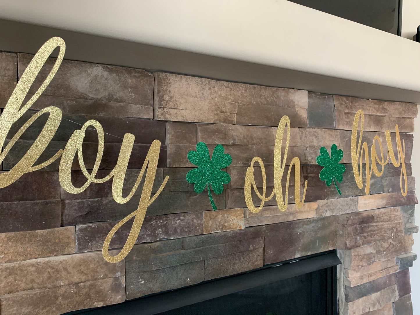 Shamrock Boy oh boy banner / baby shower decorations / boy oh boy baby shower / boy oh boy / oh baby banner / boy baby shower / March shower