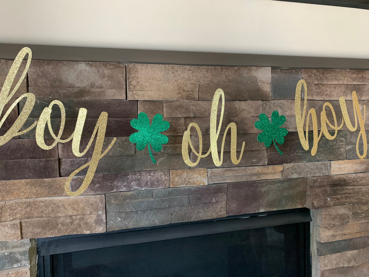 Shamrock Boy oh boy banner / baby shower decorations / boy oh boy baby shower / boy oh boy / oh baby banner / boy baby shower / March shower