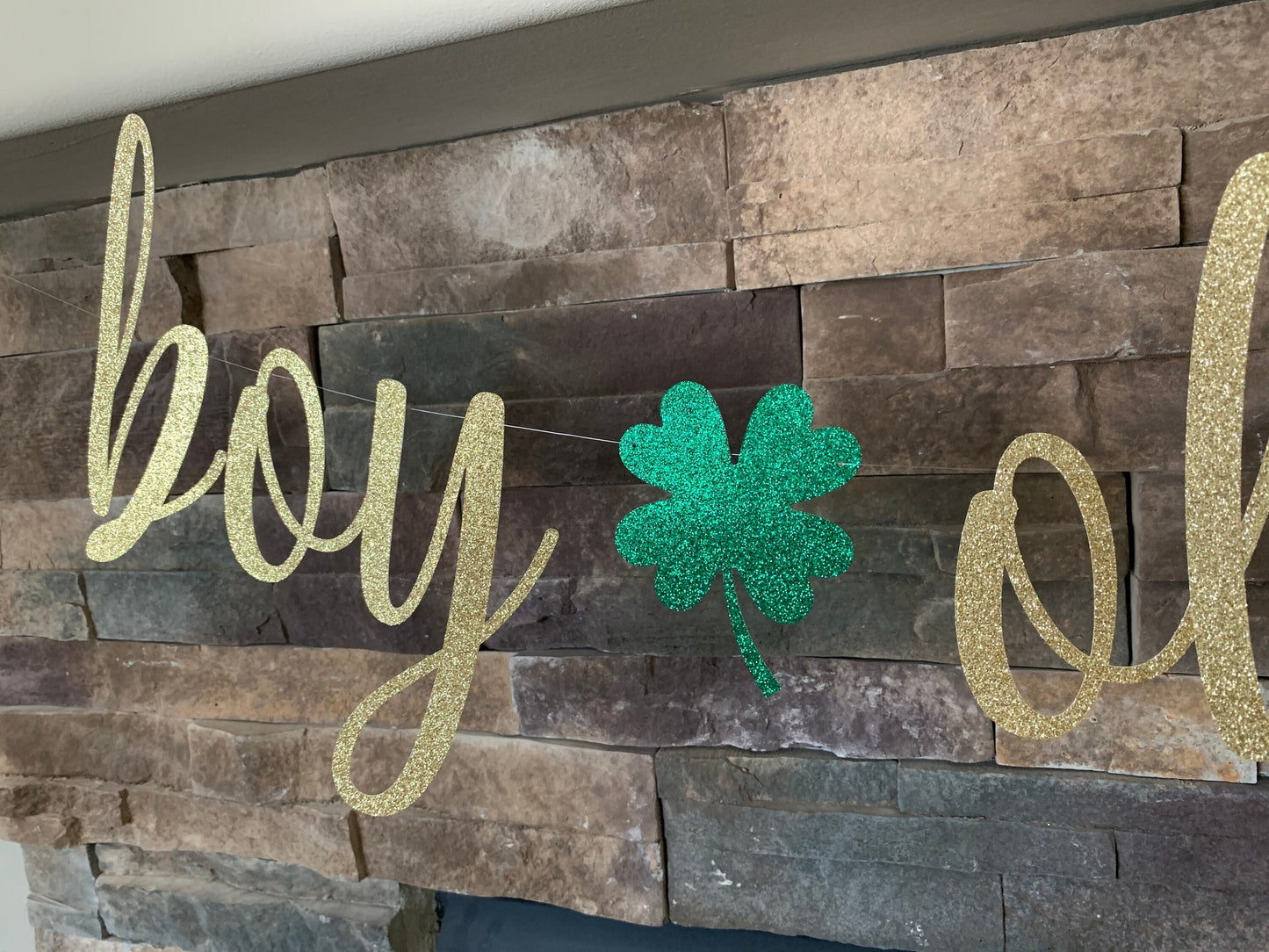 Shamrock Boy oh boy banner / baby shower decorations / boy oh boy baby shower / boy oh boy / oh baby banner / boy baby shower / March shower