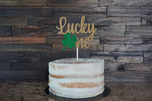 Lucky One cake topper, shamrock smash cake topper, St Patrick’s day first birthday, first birthday decorations, lucky one, one topper