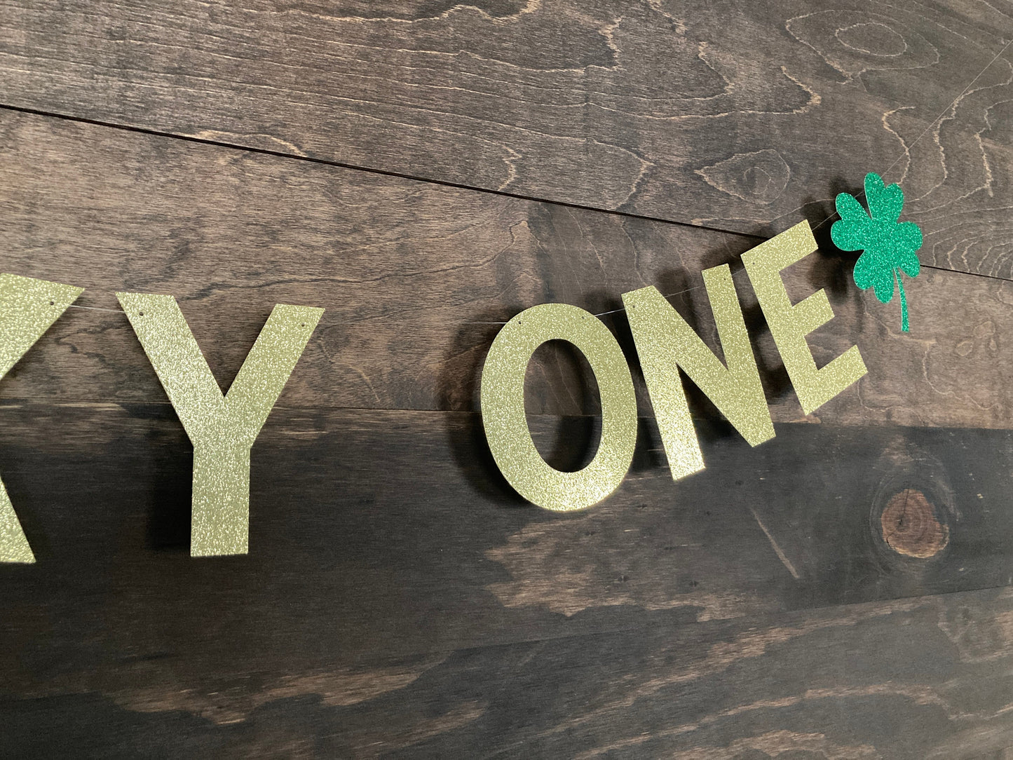 lucky one banner, lucky one, shamrock banner, st Patrick’s day birthday, st Patrick’s day first birthday, 1st birthday, one decorations