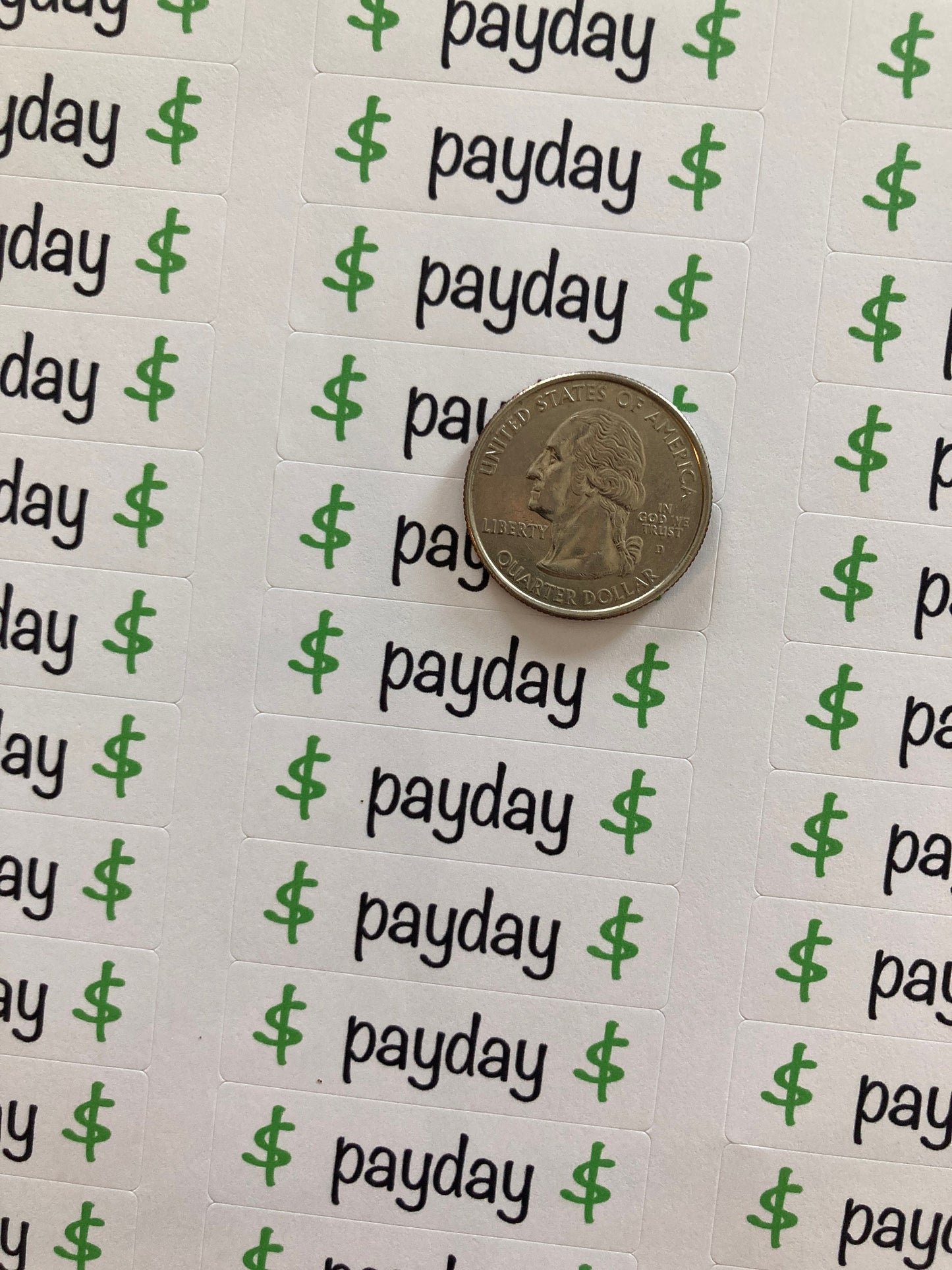 Payday stickers, Payday planner stickers, Payday calendar stickers, 80 payday stickers, Payday agenda stickers, Payday labels