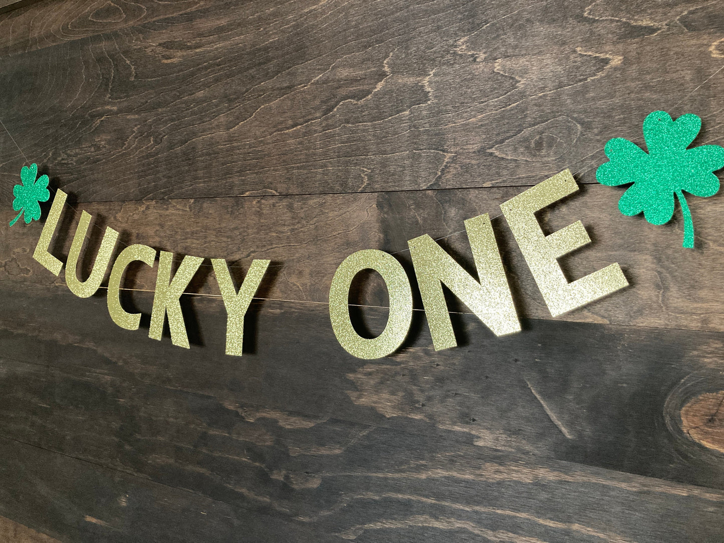 lucky one banner, lucky one, shamrock banner, st Patrick’s day birthday, st Patrick’s day first birthday, 1st birthday, one decorations