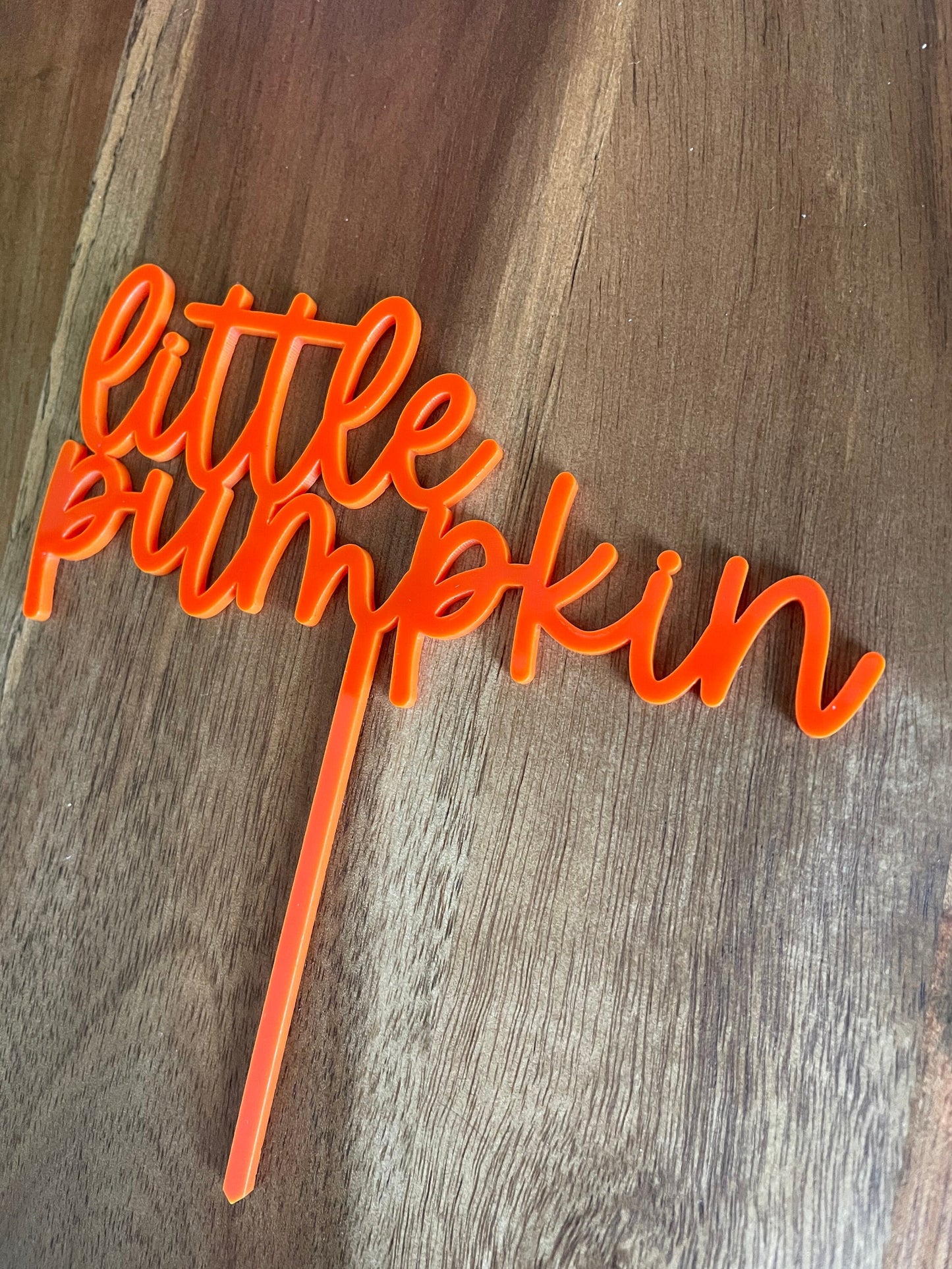 Little pumpkin acrylic cake topper, little pumpkin cake topper, Laser cut acrylic cake topper, fall baby shower, little pumpkin,m