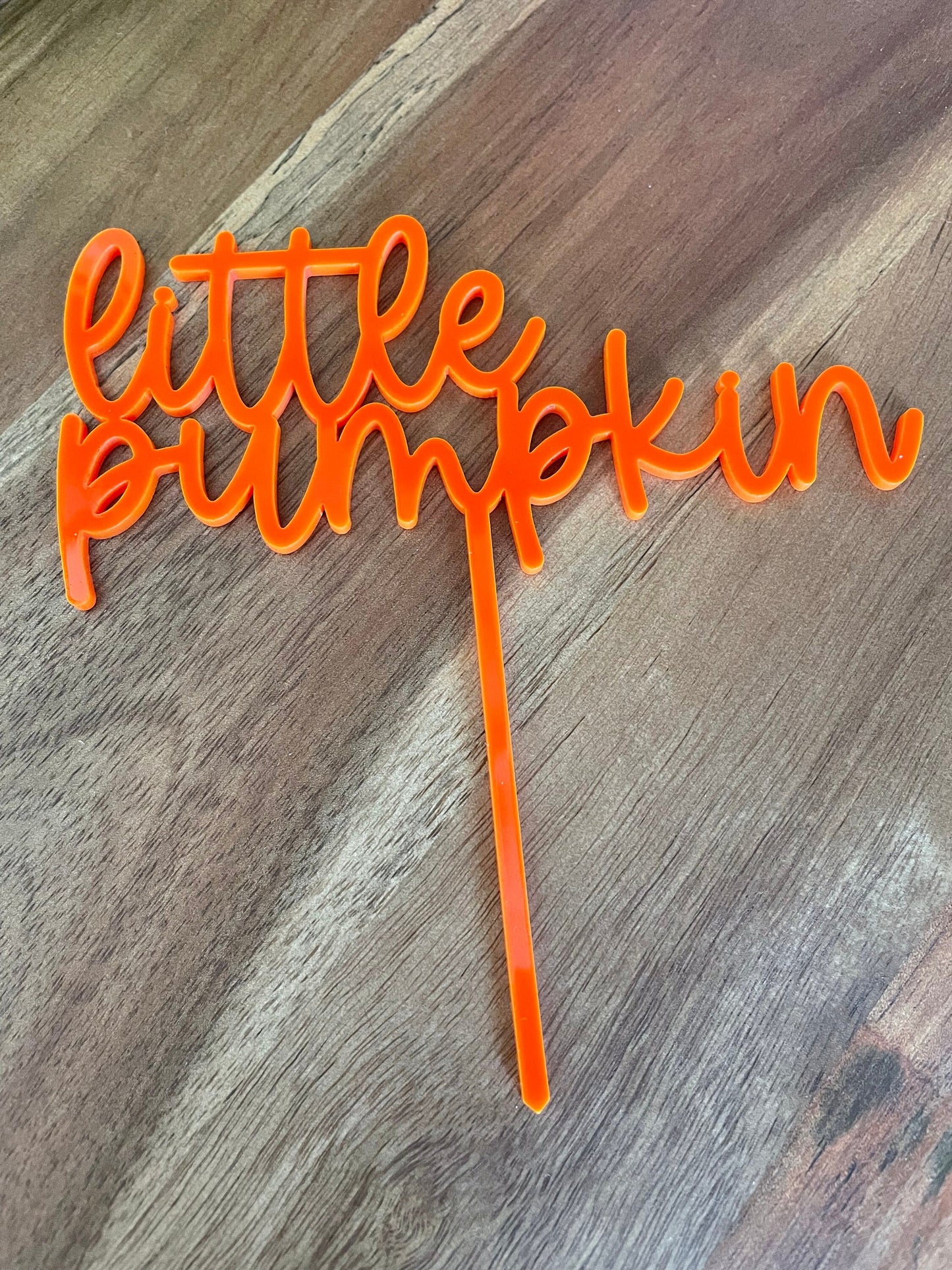 Little pumpkin acrylic cake topper, little pumpkin cake topper, Laser cut acrylic cake topper, fall baby shower, little pumpkin,m