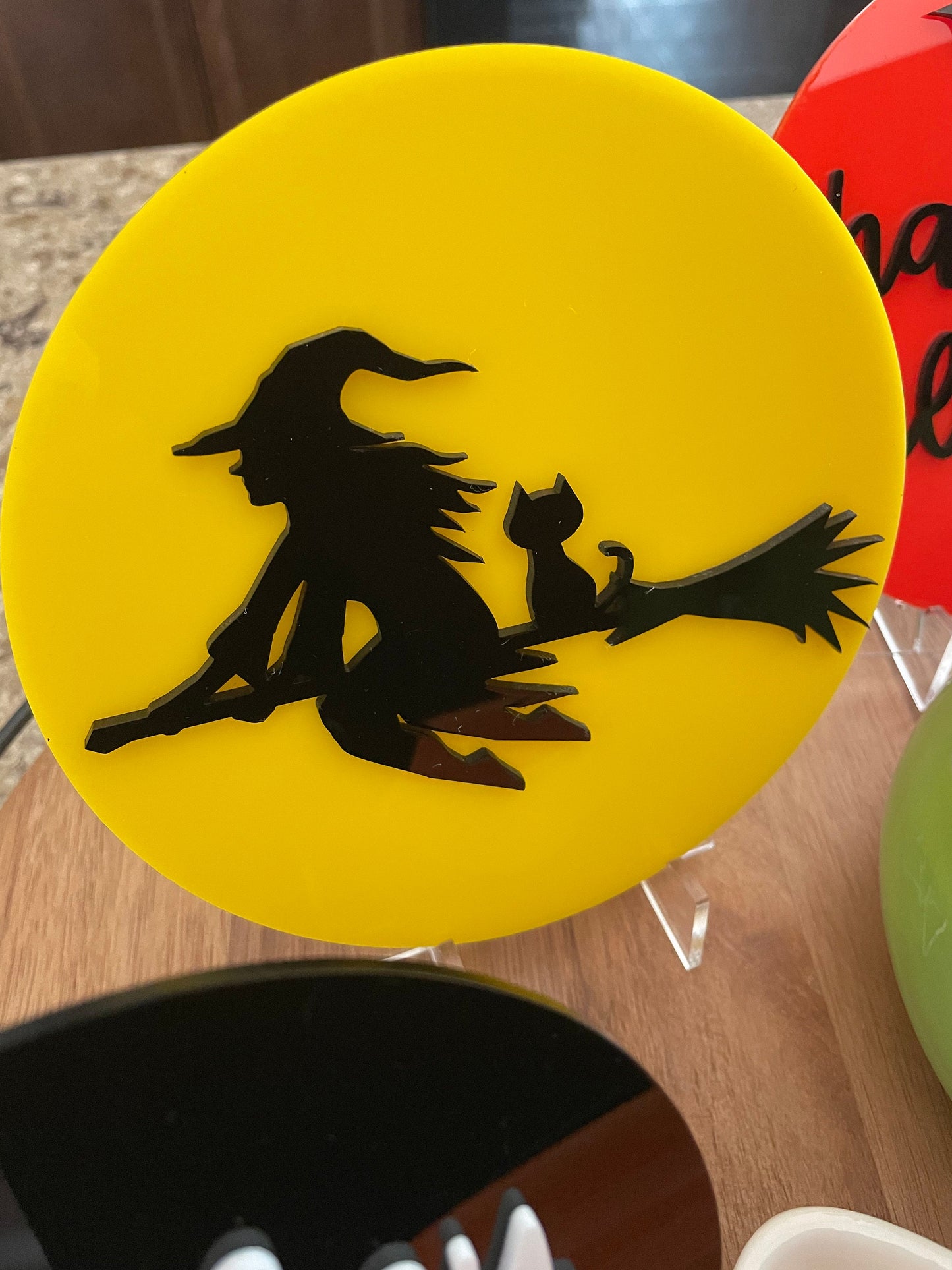 Halloween sign, witch decorations, tiered tray Halloween sign, mini sign, Halloween sign, acrylic sign, Halloween decor, tiered tray ideas