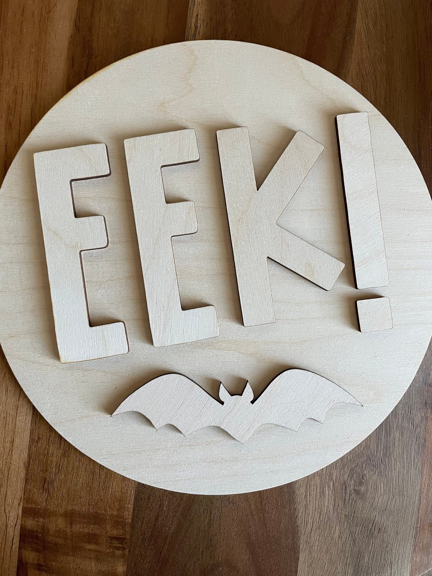 Eek Unfinished Sign, DIY Wood Sign, Unfinished Wood Sign, Paint Party, DIY Bat Sign, DIY Halloween Craft, Halloween Decor, Eek Sign