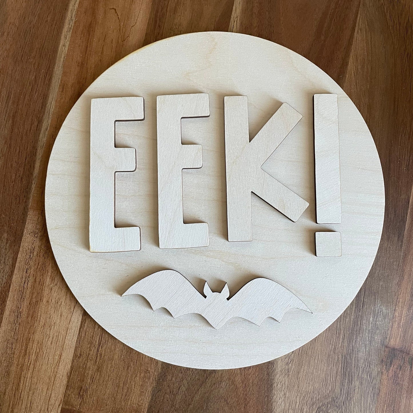 Eek Unfinished Sign, DIY Wood Sign, Unfinished Wood Sign, Paint Party, DIY Bat Sign, DIY Halloween Craft, Halloween Decor, Eek Sign