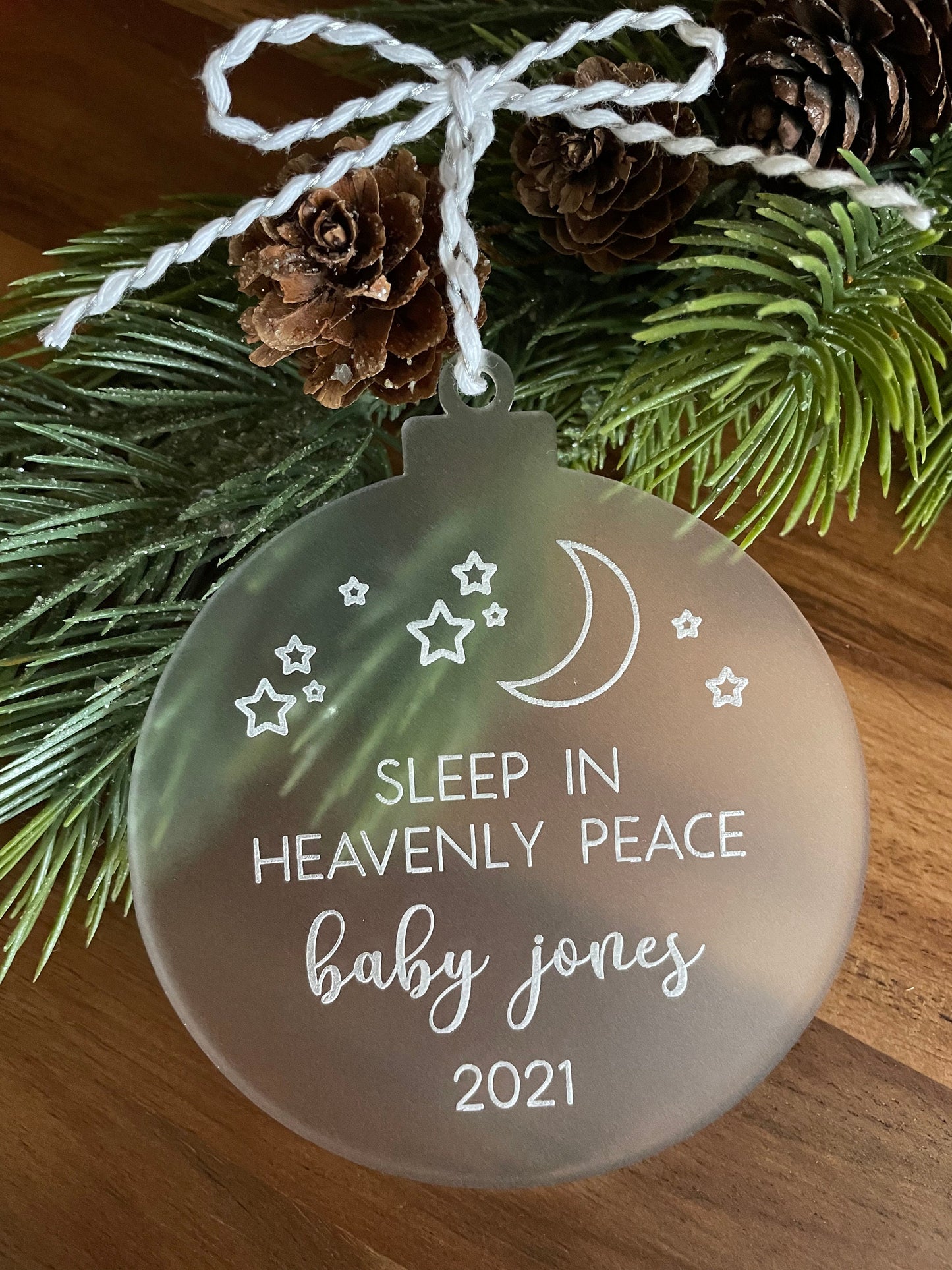 Sleep In Heavenly Peace Memorial Christmas Ornament, Baby Loss Ornament, Baby Memorial Ornament, Miscarriage Ornament, Stillbirth Ornament