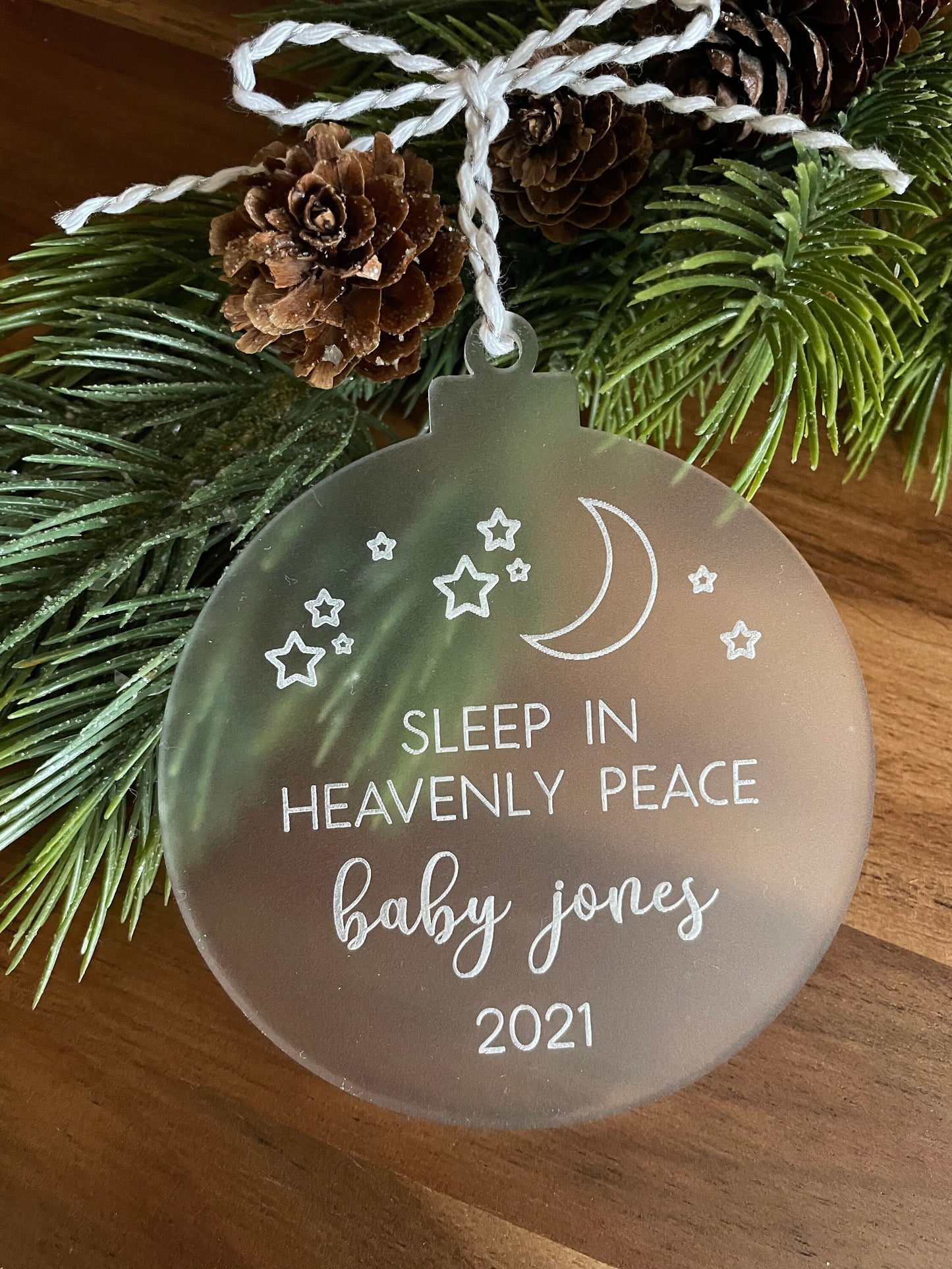 Sleep In Heavenly Peace Memorial Christmas Ornament, Baby Loss Ornament, Baby Memorial Ornament, Miscarriage Ornament, Stillbirth Ornament